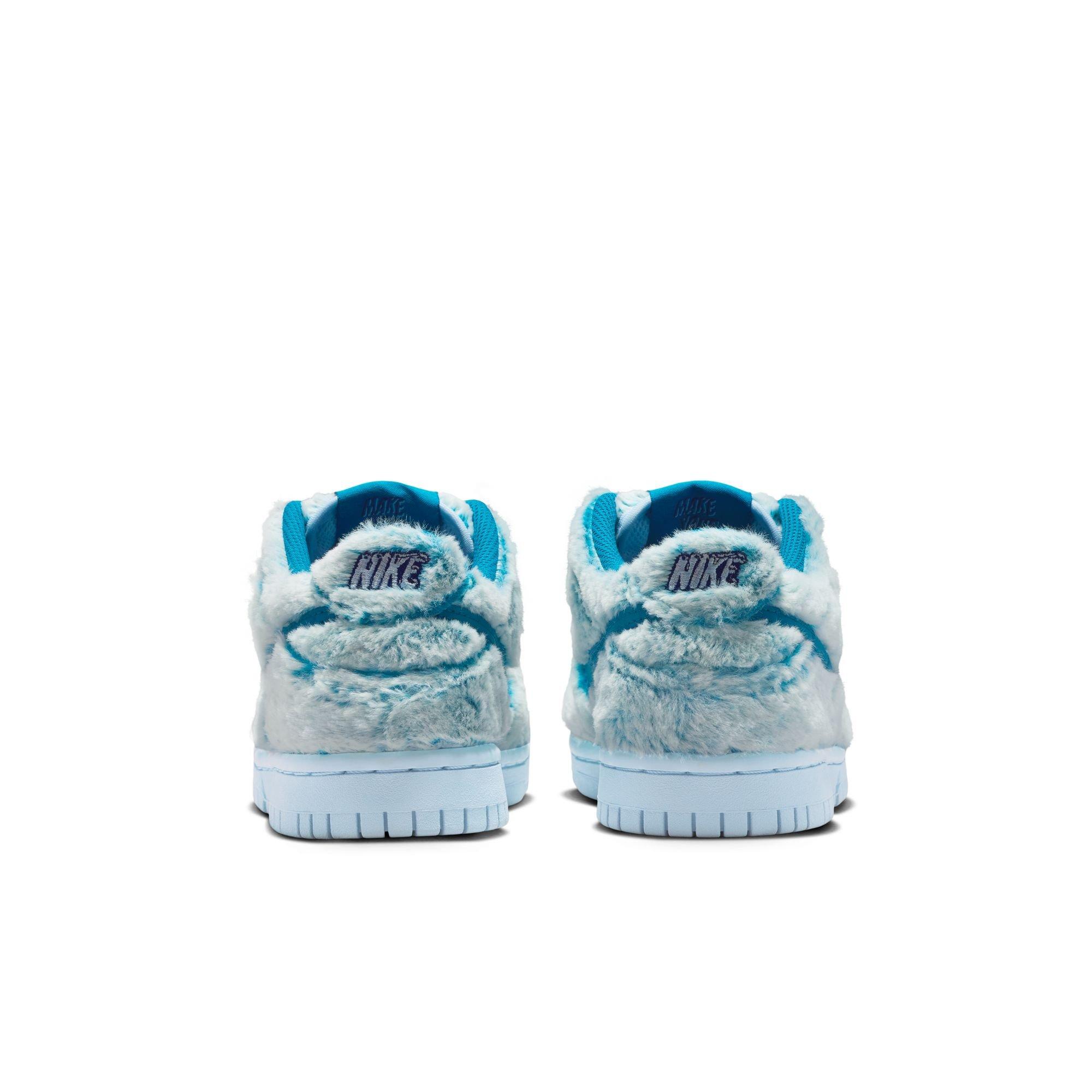 Nike Dunk Low "Celestine Blue/Green Abyss/White" Grade School Girls' Shoe - BLUE Thumbnail View 7