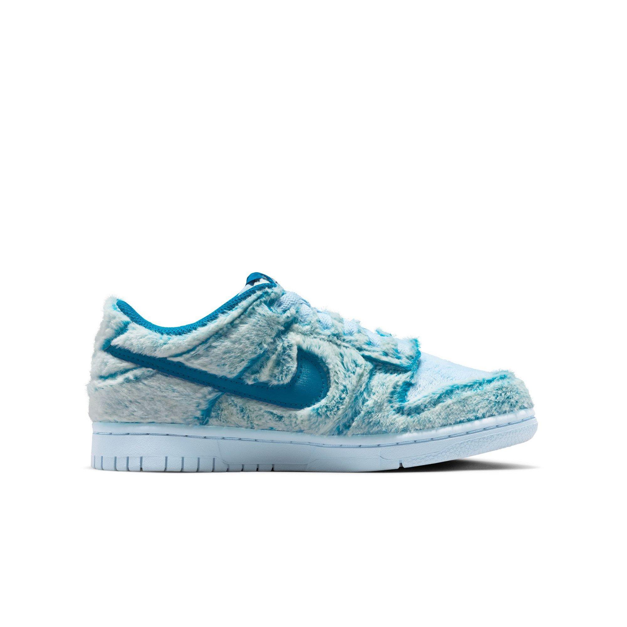 Nike Dunk Low "Celestine Blue/Green Abyss/White" Grade School Girls' Shoe - BLUE Thumbnail View 2