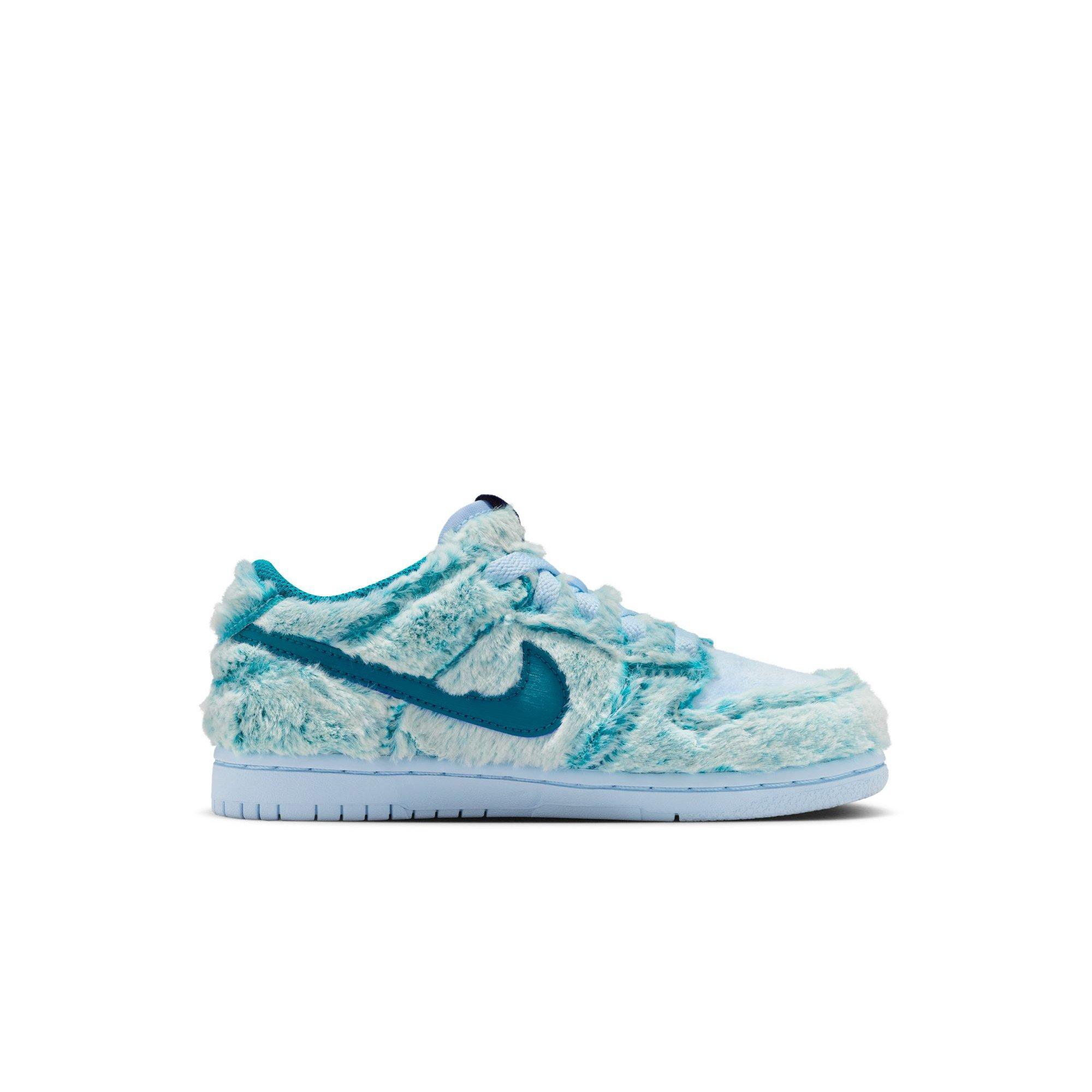Nike Dunk Low "Celestine Blue/Green Abyss/White" Preschool Girls' Shoe - BLUE Thumbnail View 2