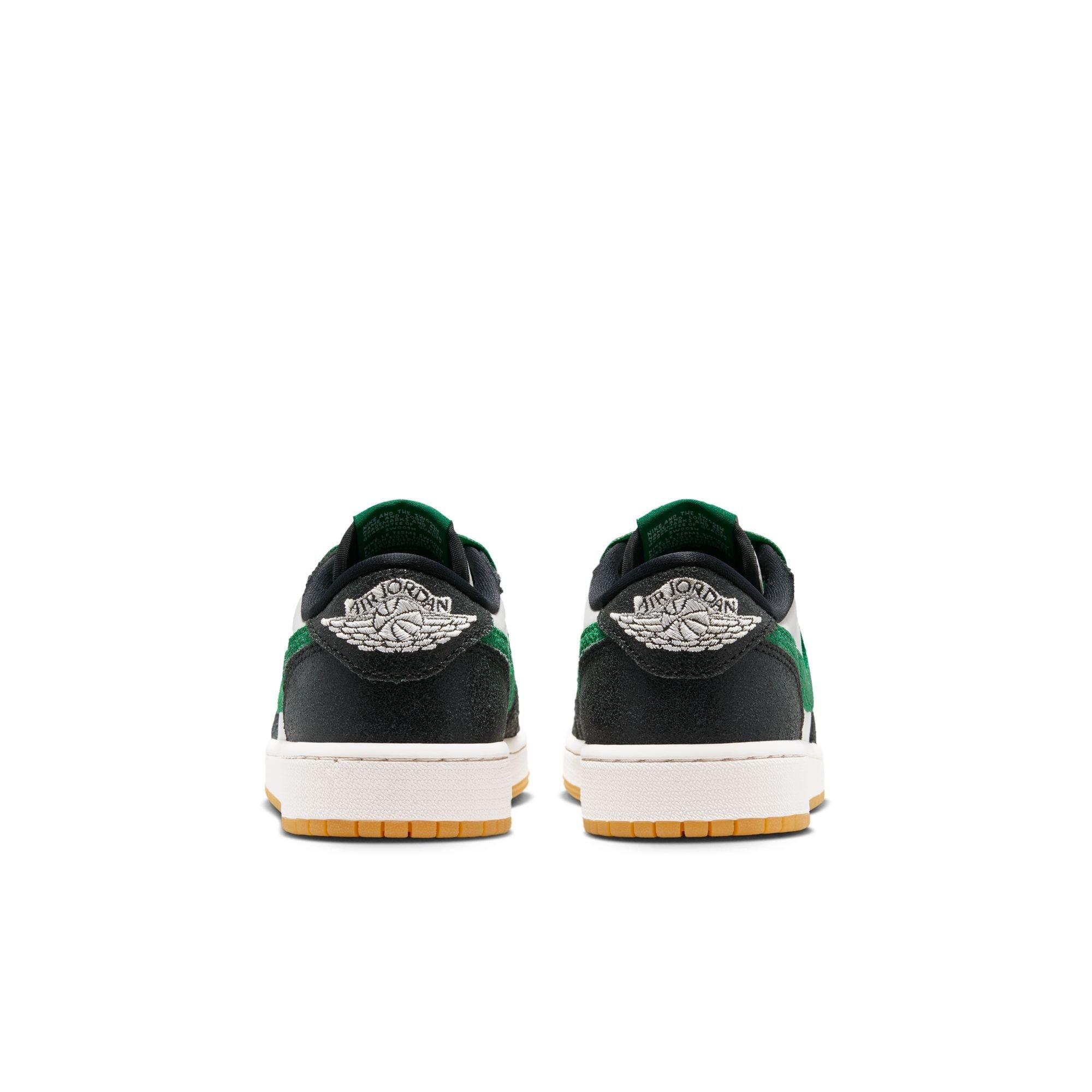 Jordan 1 Retro Low OG "Pine Green" Grade School Kids' Shoe - PHANTOM/PINE GREEN/BLACK Thumbnail View 10