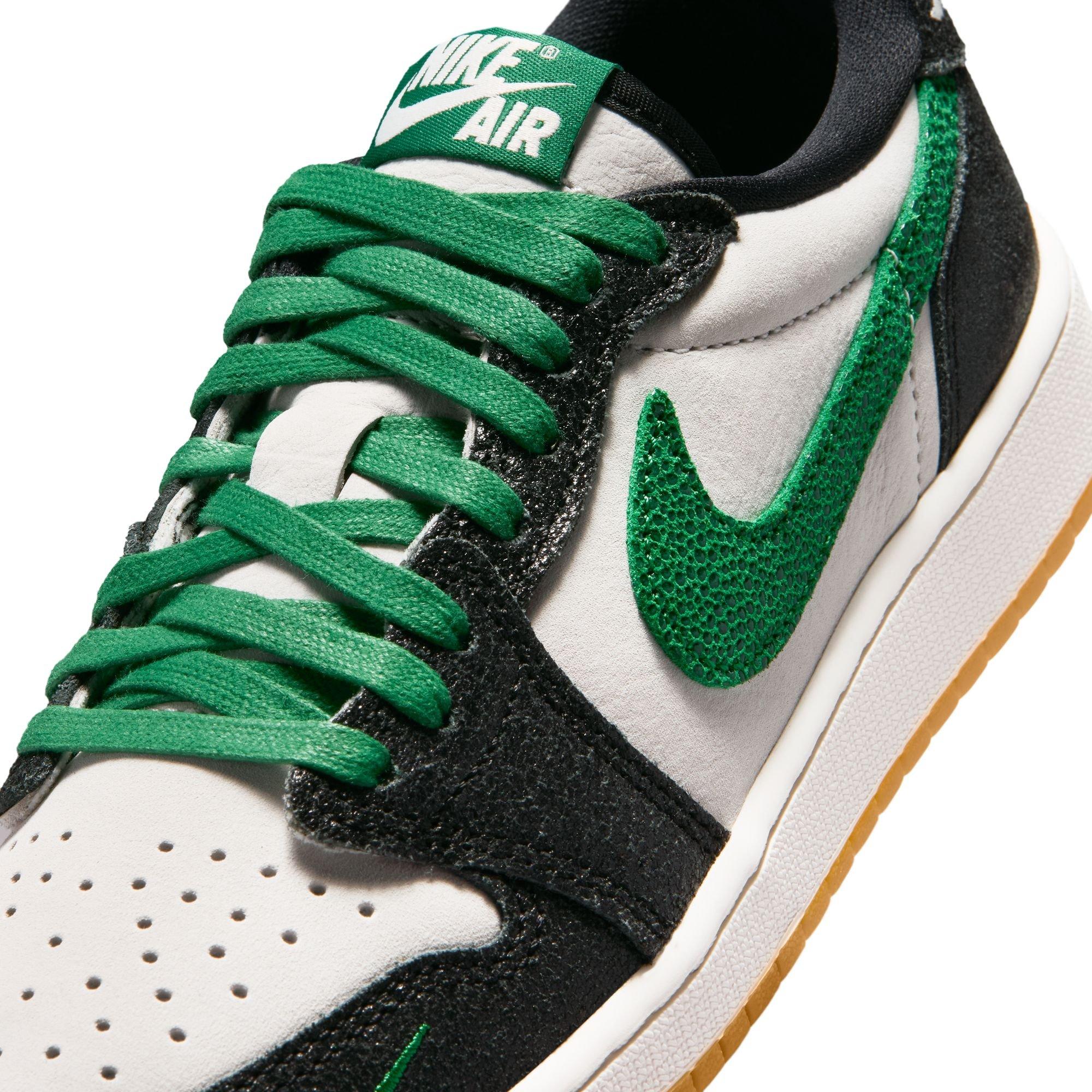Jordan 1 Retro Low OG "Pine Green" Grade School Kids' Shoe - PHANTOM/PINE GREEN/BLACK Thumbnail View 5