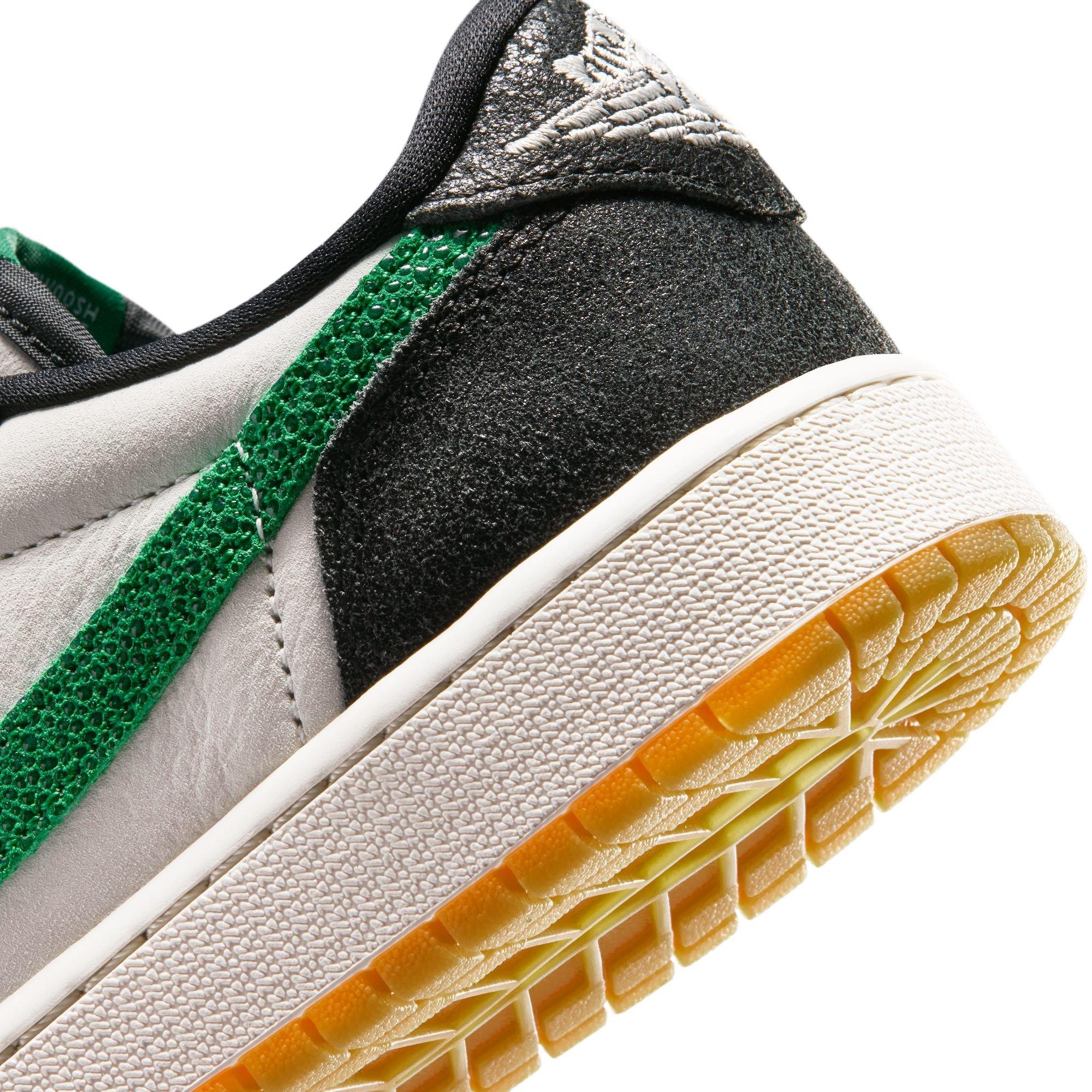 Jordan 1 Retro Low OG "Pine Green" Grade School Kids' Shoe - PHANTOM/PINE GREEN/BLACK Thumbnail View 6
