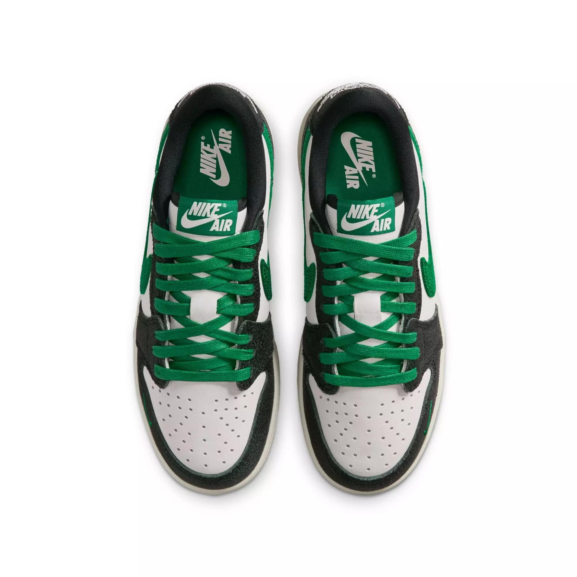 Jordan 1 Retro Low OG "Pine Green" Grade School Kids' Shoe - PHANTOM/PINE GREEN/BLACK