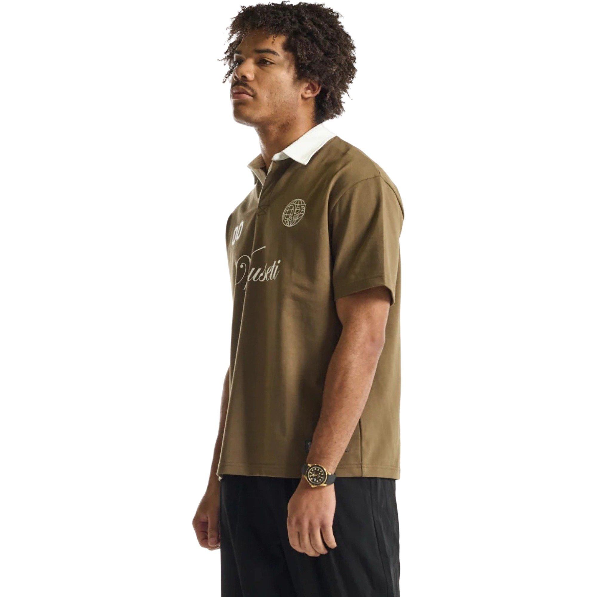 VOUSETI Men's Sports Polo Shirt - BROWN