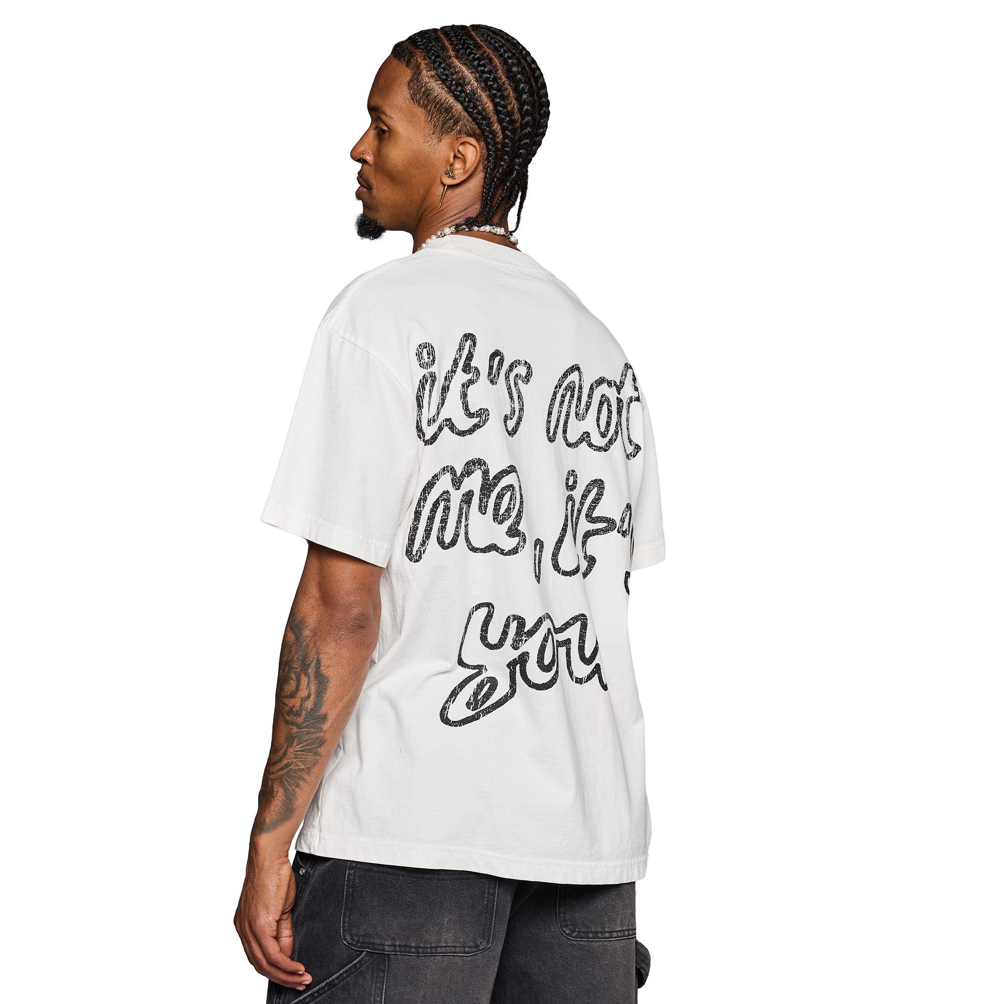 KEEPOUTFAKELOVE Men's Not With Me Tee - WHITE Thumbnail View 4