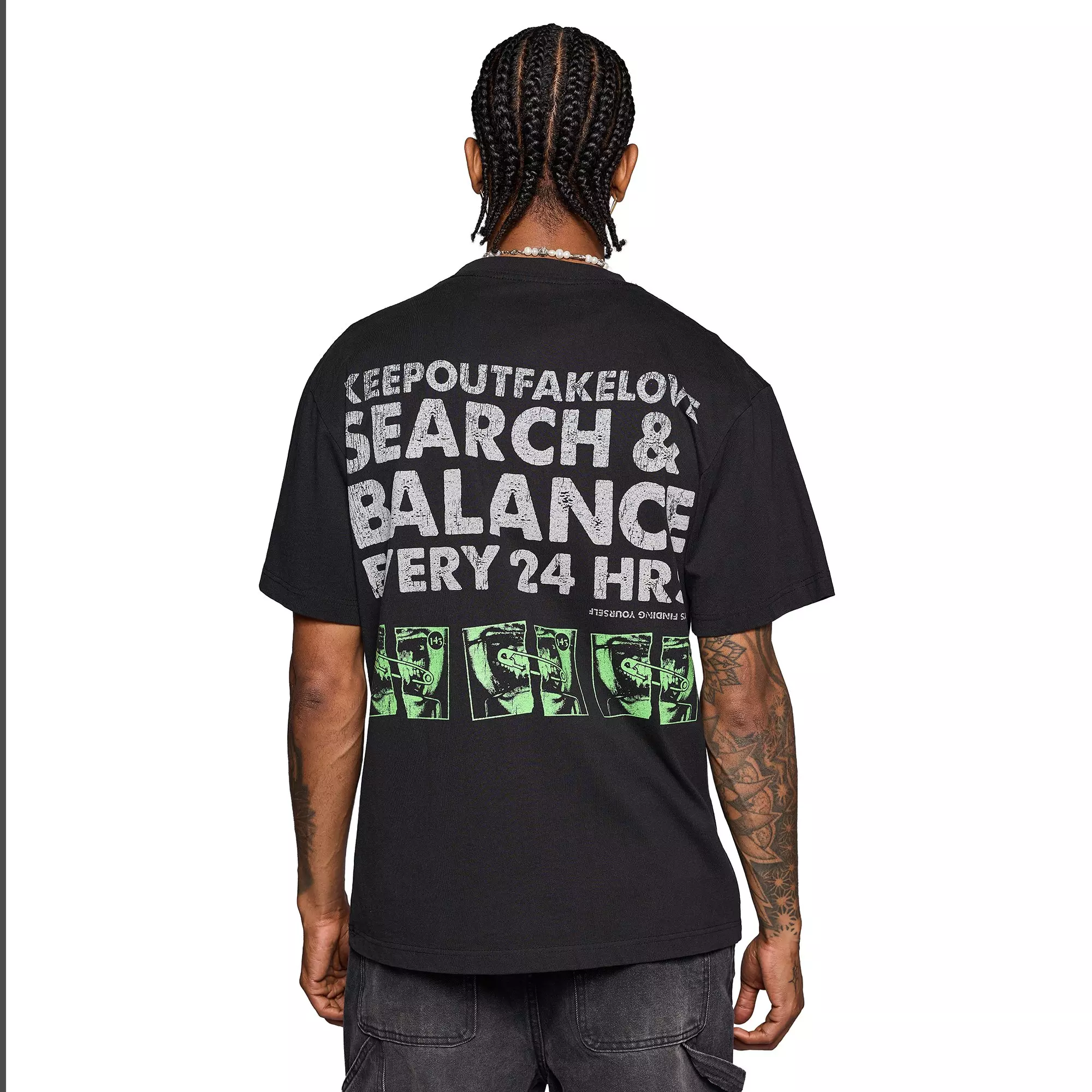 KEEPOUTFAKELOVE Men's Cinema Tee - BLACK