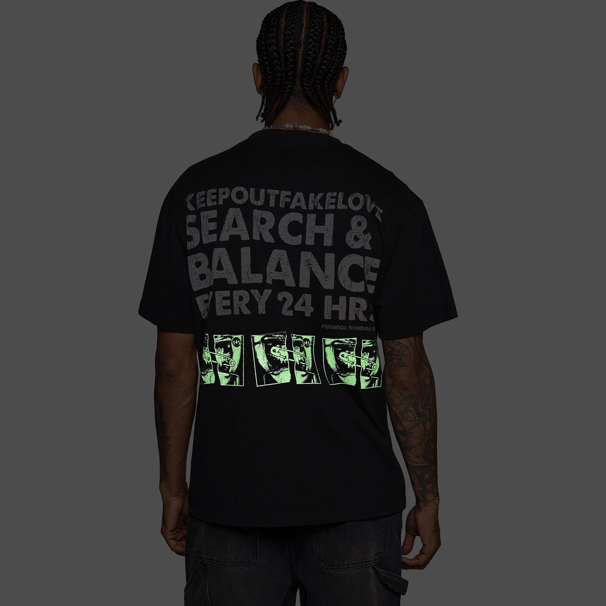 KEEPOUTFAKELOVE Men's Cinema Tee - BLACK Thumbnail View 6