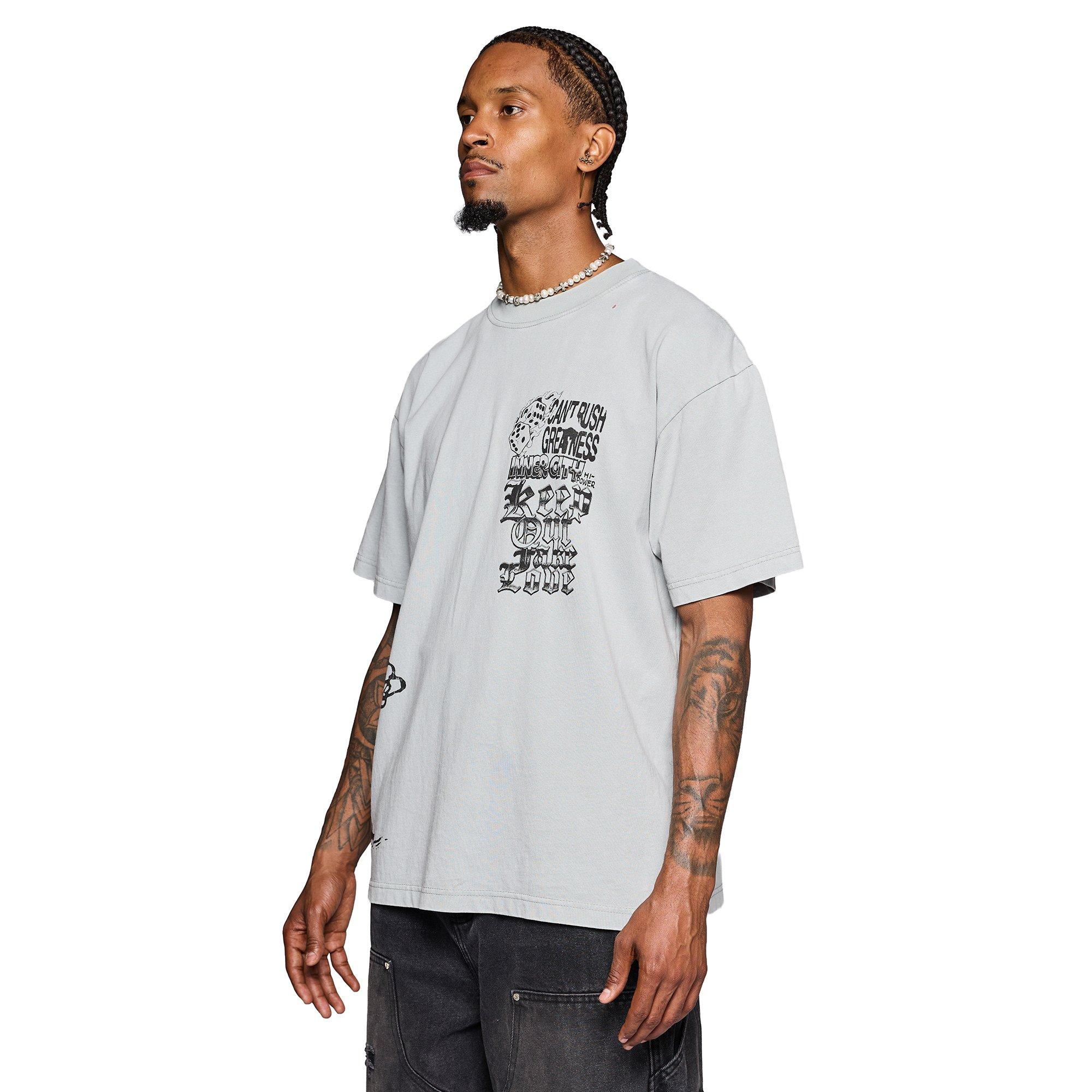KEEPOUTFAKELOVE Men's Big City Tee - GREY Thumbnail View 3