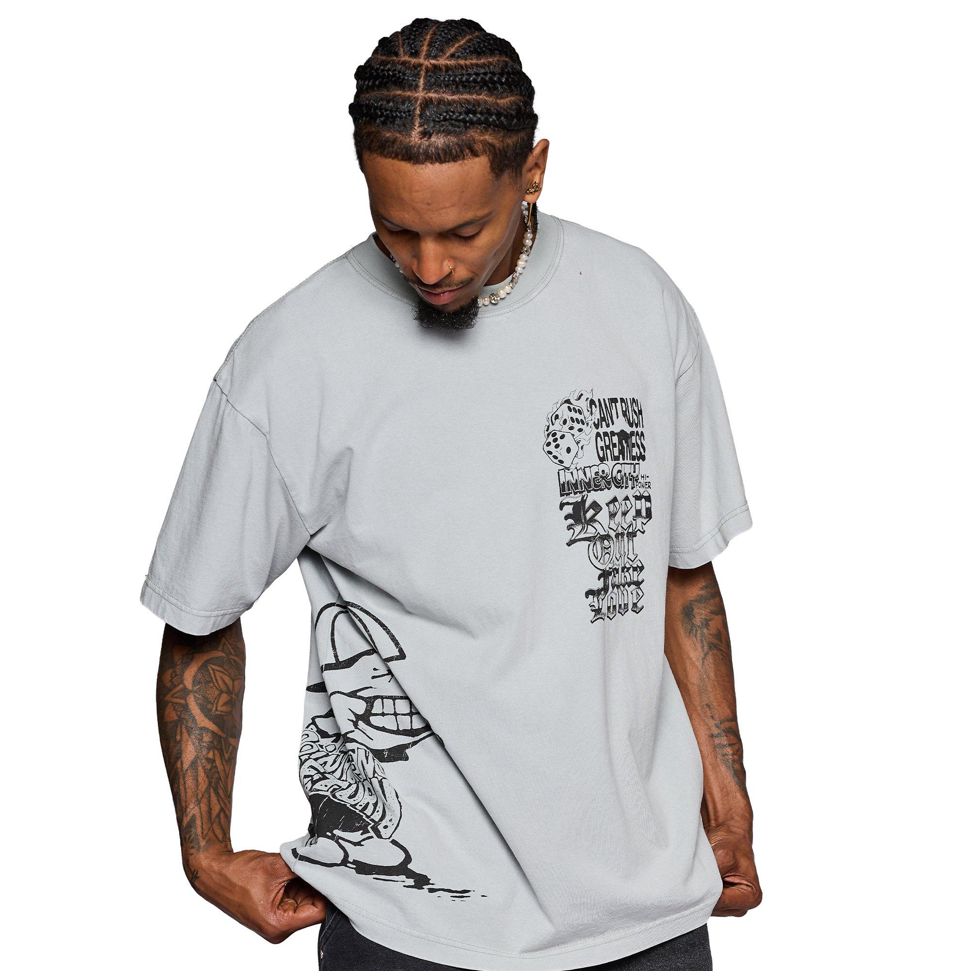KEEPOUTFAKELOVE Men's Big City Tee - GREY Thumbnail View 5