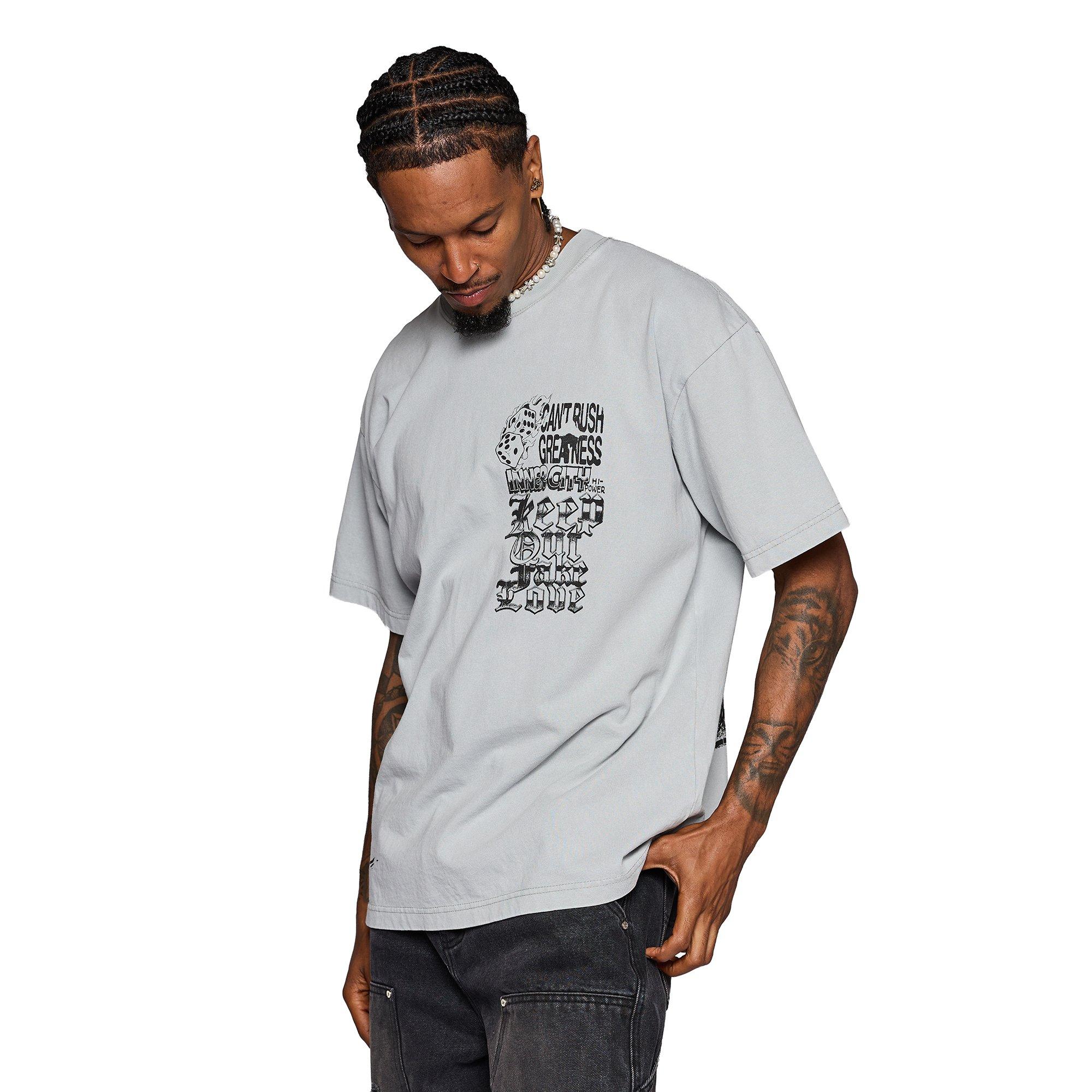 KEEPOUTFAKELOVE Men's Big City Tee - GREY Thumbnail View 6