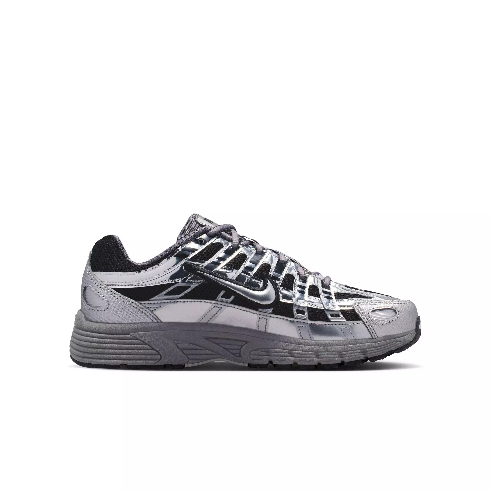 Nike P-6000 "Black/Metallic Silver/Pencil Point" Grade School Boys' Shoe - BLACK/SILVER
