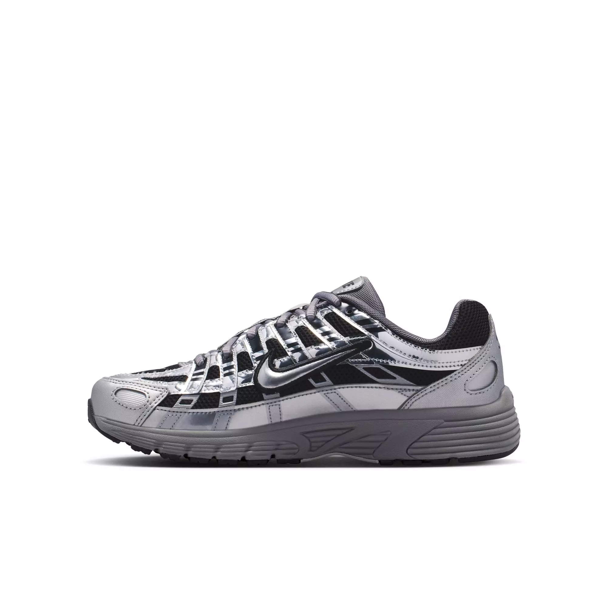 Nike P-6000 "Black/Metallic Silver/Pencil Point" Grade School Boys' Shoe - BLACK/SILVER