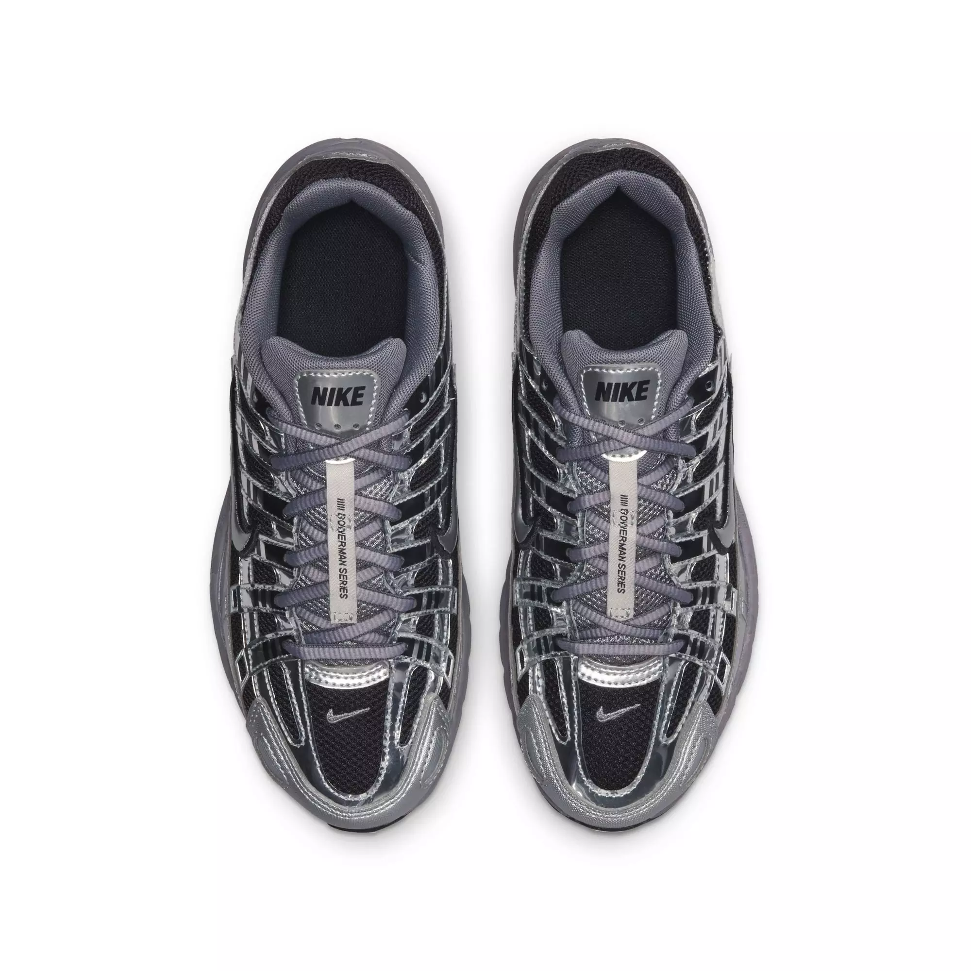 Nike P-6000 "Black/Metallic Silver/Pencil Point" Grade School Boys' Shoe - BLACK/SILVER