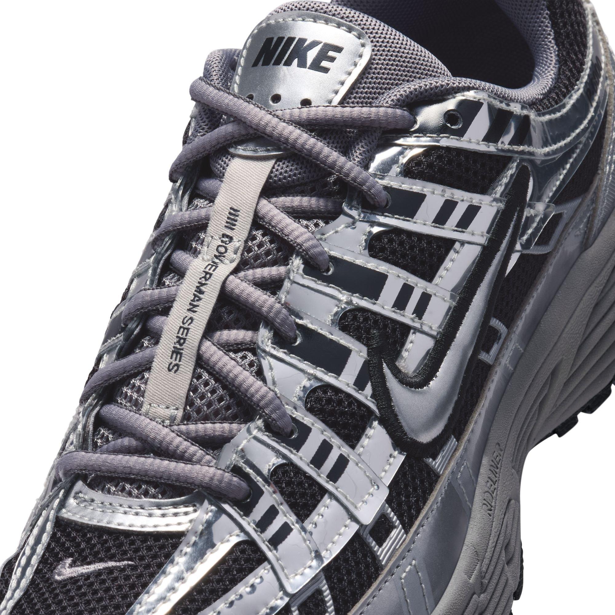 Nike P-6000 "Black/Metallic Silver/Pencil Point" Grade School Boys' Shoe - BLACK/SILVER