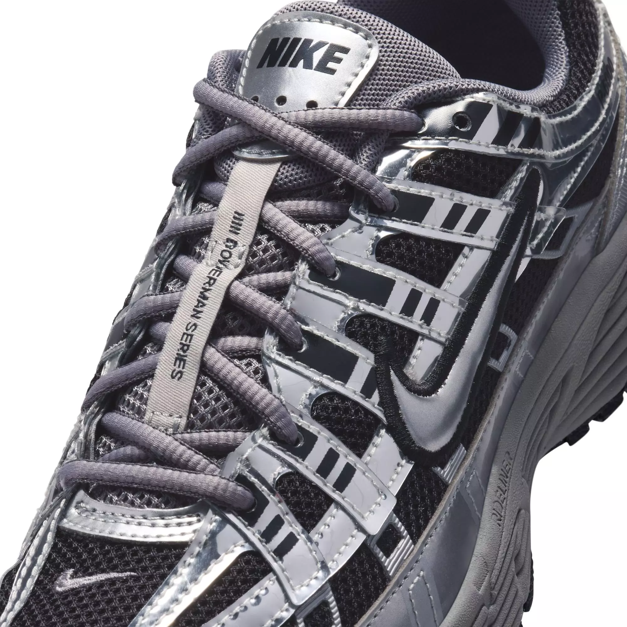 Nike P-6000 "Black/Metallic Silver/Pencil Point" Grade School Boys' Shoe - BLACK/SILVER