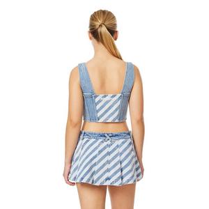 FA26 OW DENIM CORSET TOP - DENIM