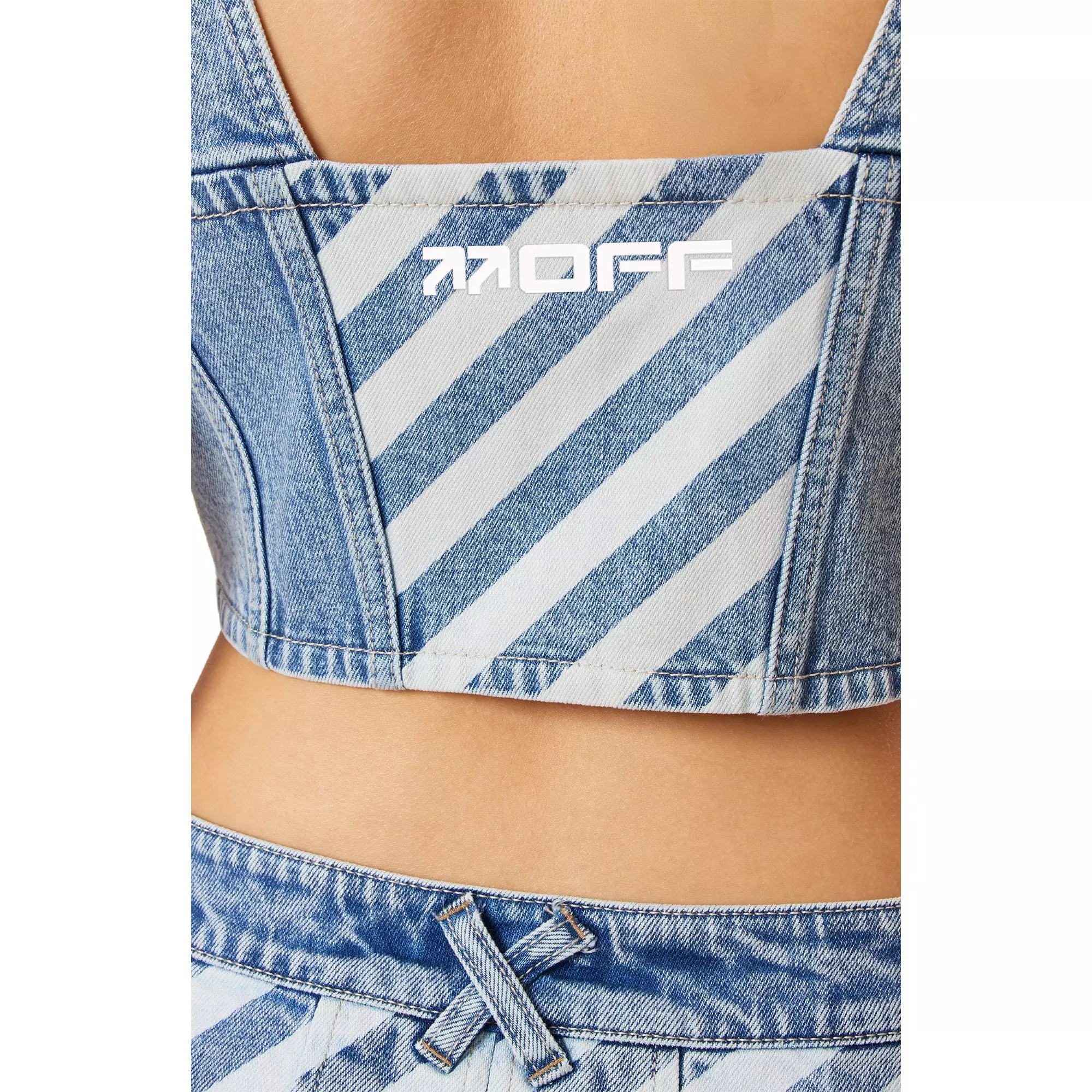 L/AB c/o Off-White Women's Denim Corset Top - DENIM