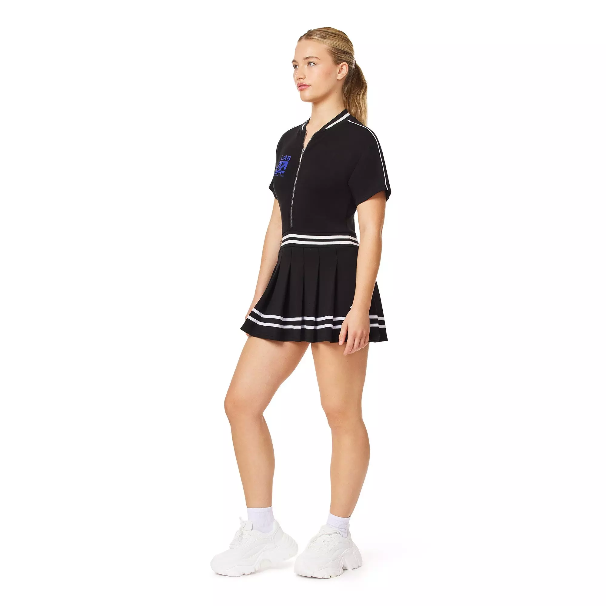 L/AB c/o Off-White Women's Pleated Tennis Dress - BLACK