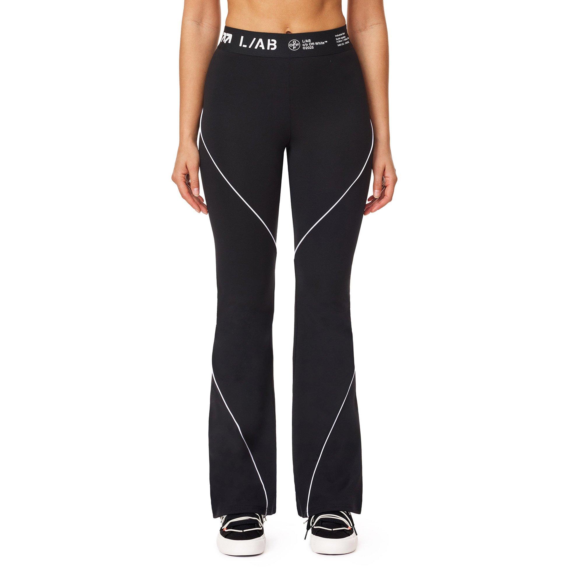 L/AB c/o Off-White Women's Bootcut Leggings - BLACK/WHITE