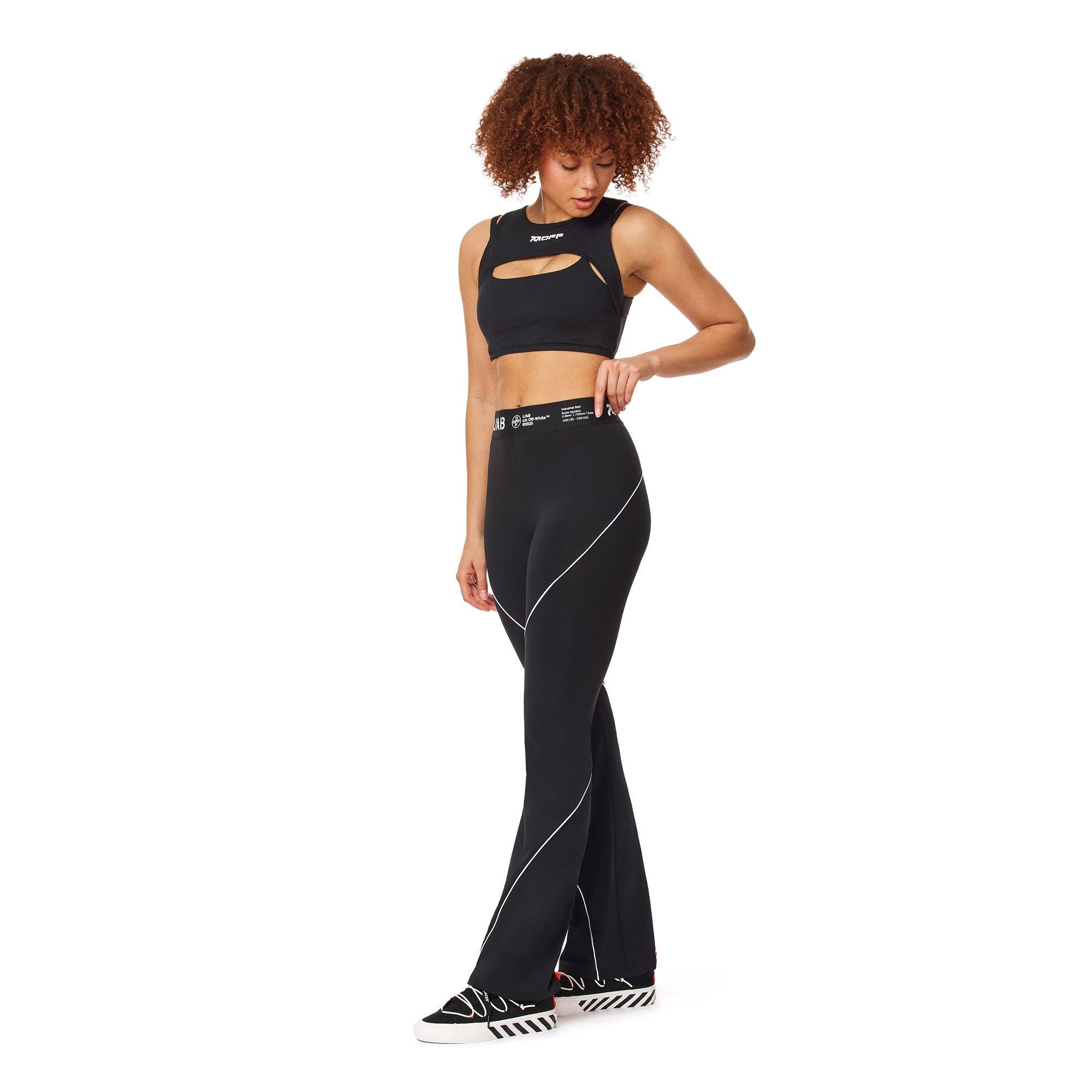 L/AB c/o Off-White Women's Bootcut Leggings - BLACK/WHITE
