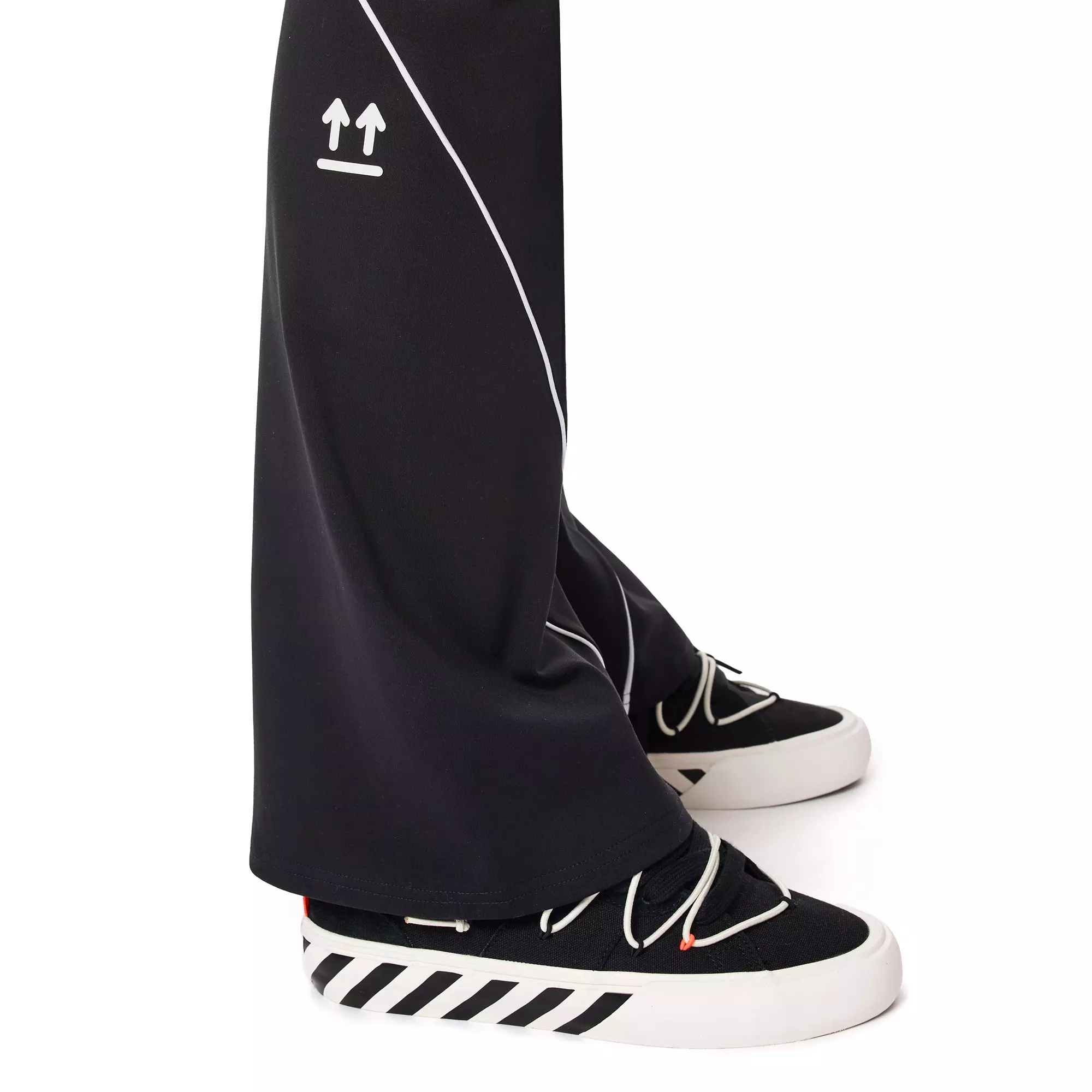 L/AB c/o Off-White Women's Bootcut Leggings - BLACK/WHITE