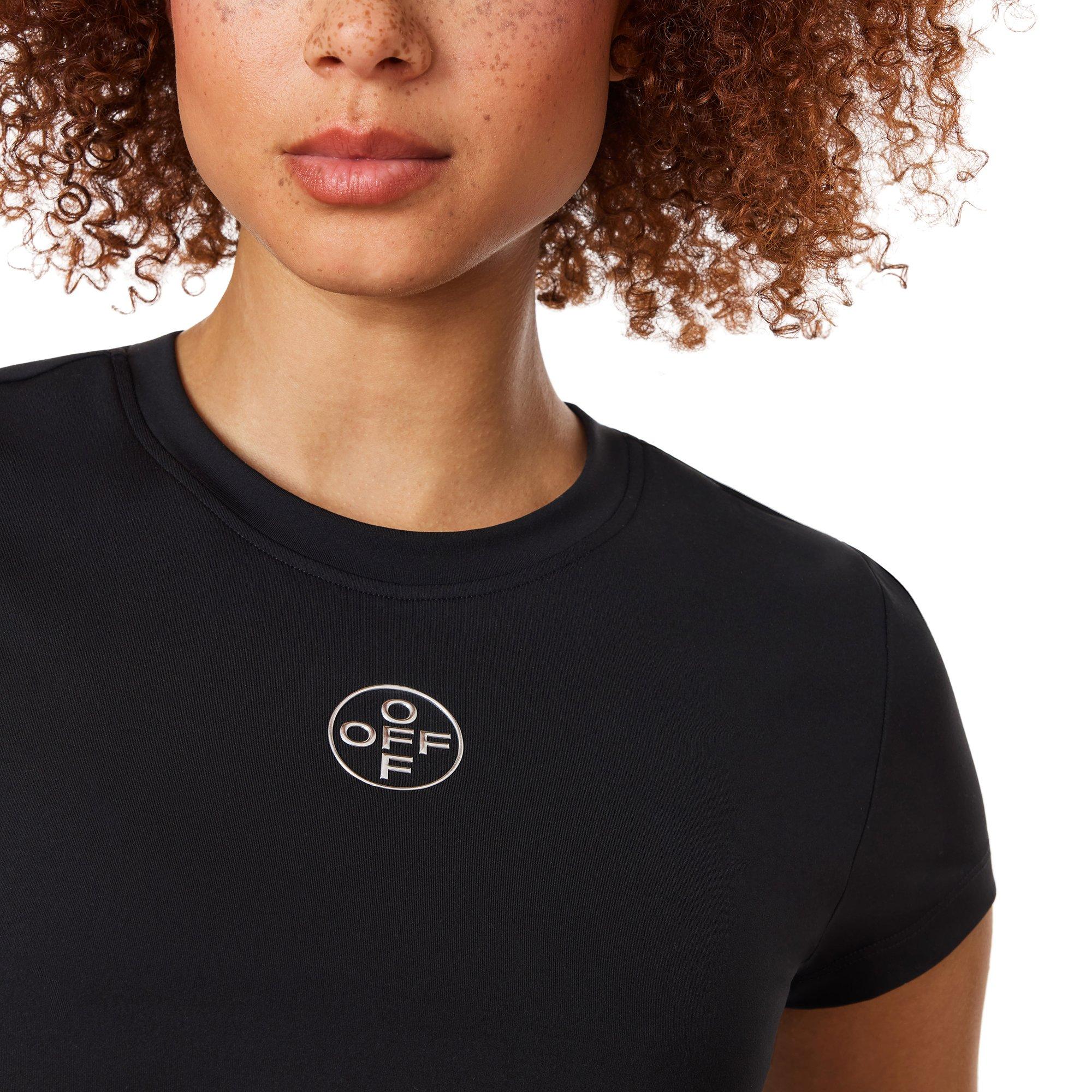 L/AB c/o Off-White Women's Fitted Baby Tee - Black - BLACK