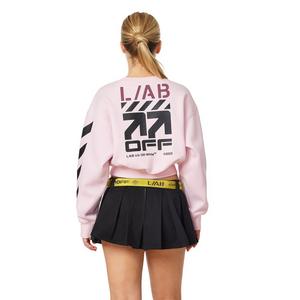L/AB c/o Off-White Women's Logo Cropped Crew - Pink - PINK