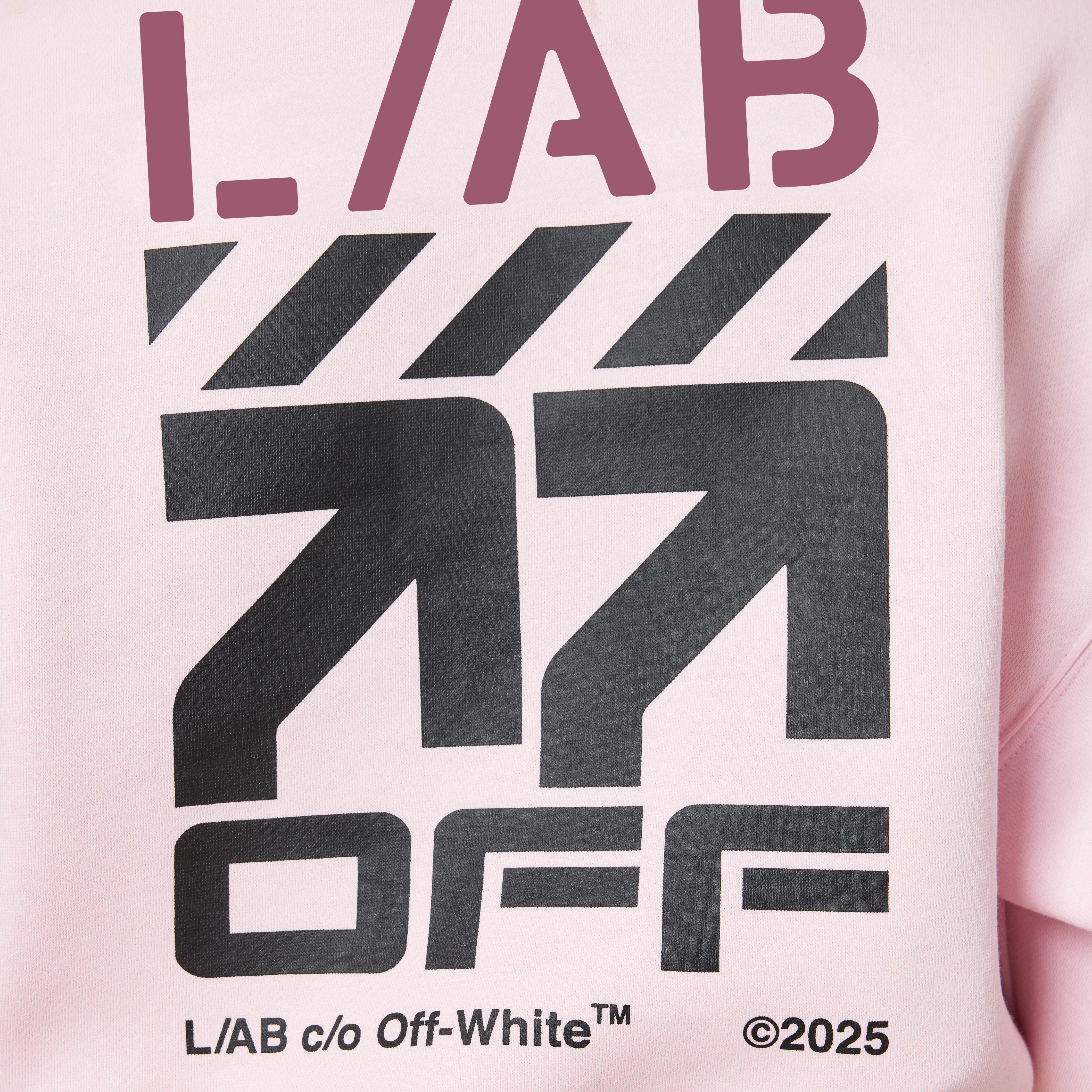 L/AB c/o Off-White Women's Logo Cropped Crew - Pink - PINK