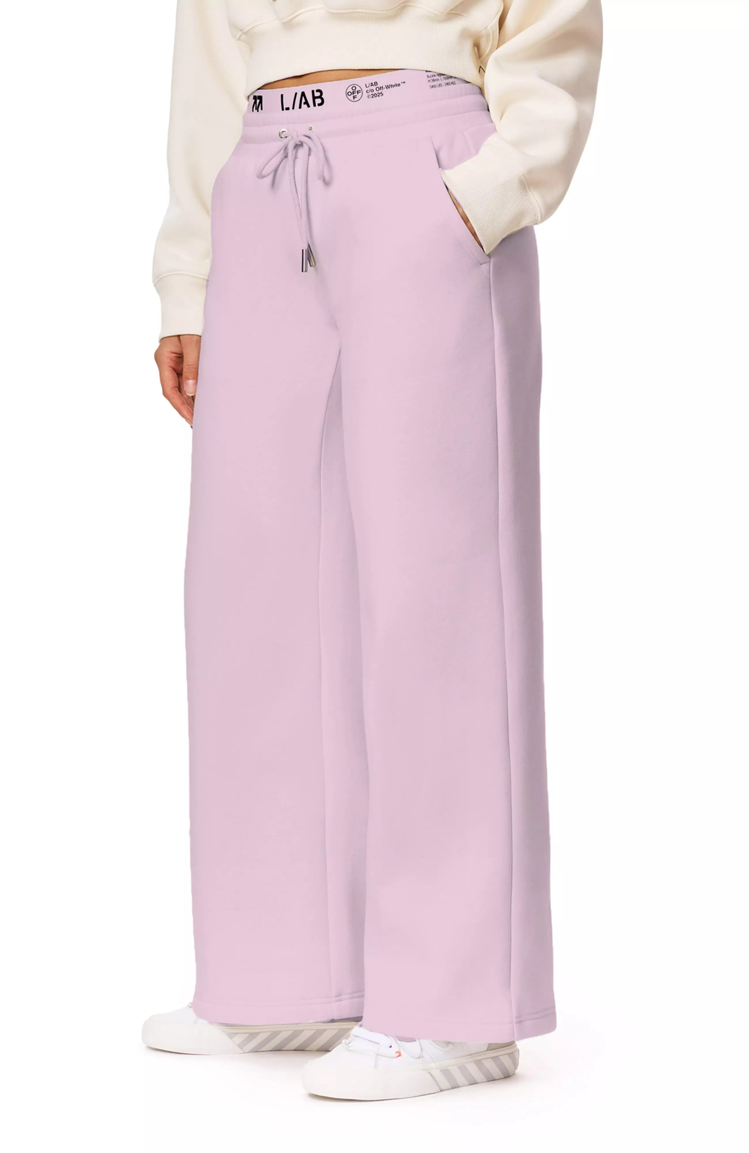 FA26 OW DOUBLE WAISTBAND FLC PANT - PINK