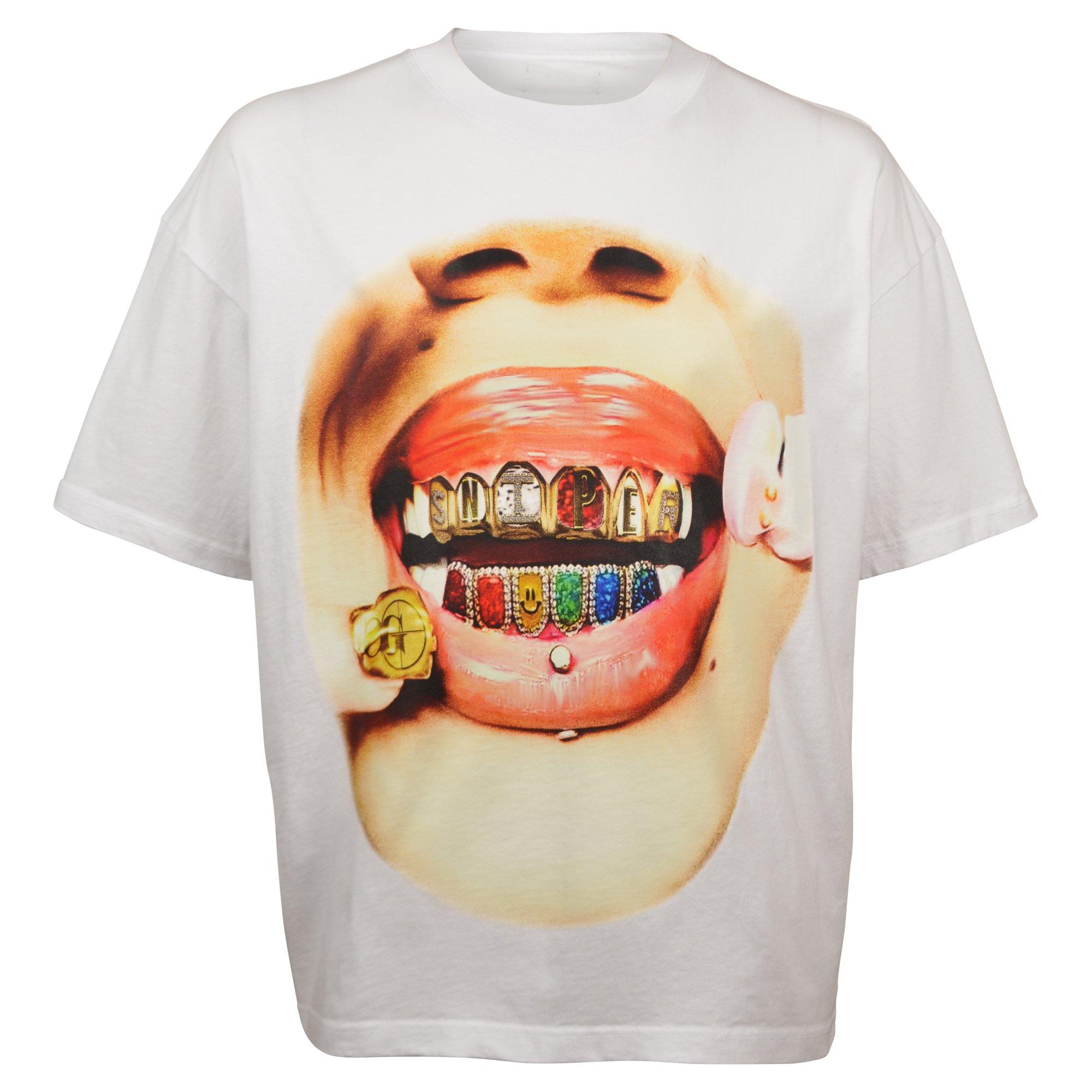 Sniper Gang Men's Grillz Tee - WHITE Thumbnail View 1