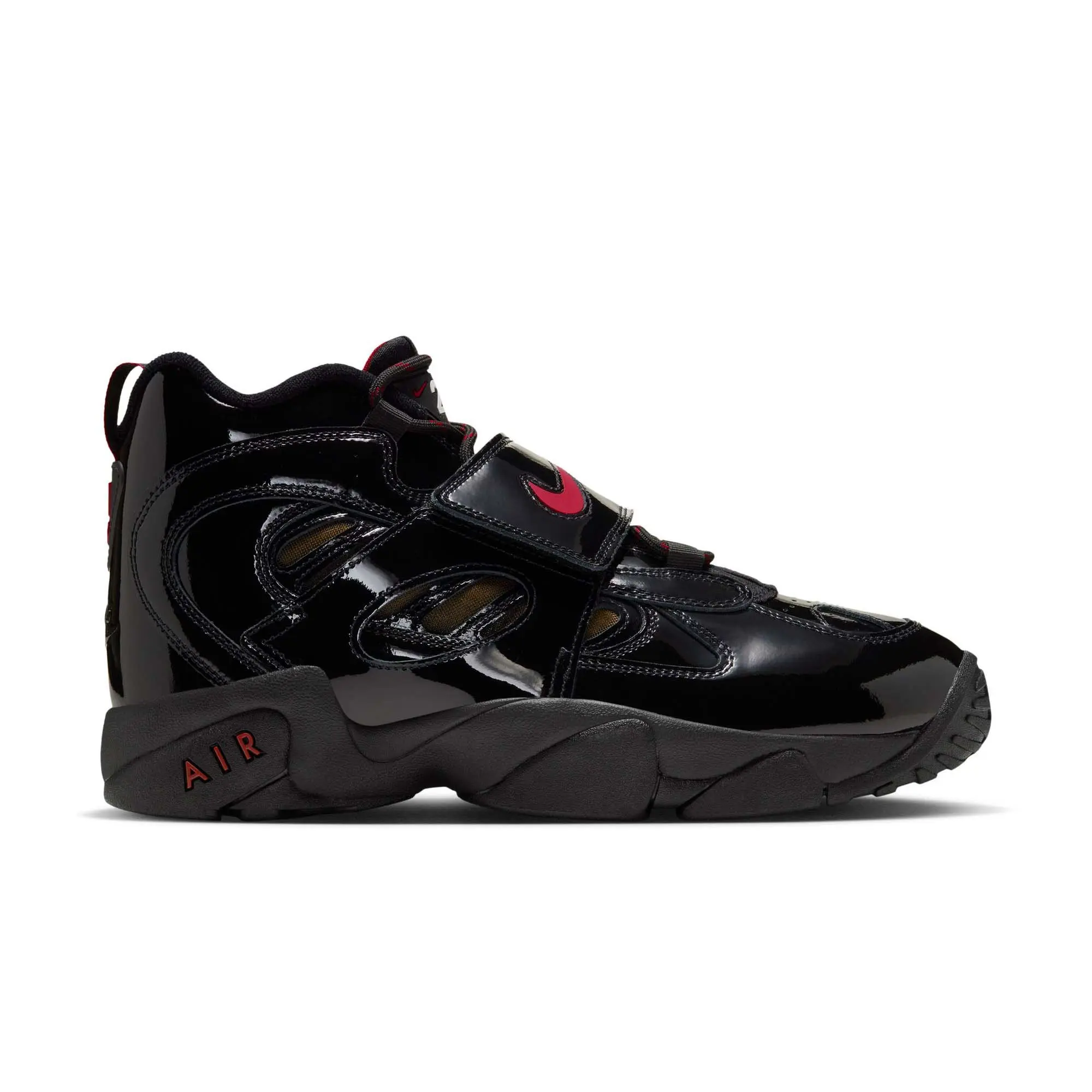 Nike Air Diamond Turf II "Cincy" Men's Shoe - BLACK/GYM RED/METALLIC GOLD