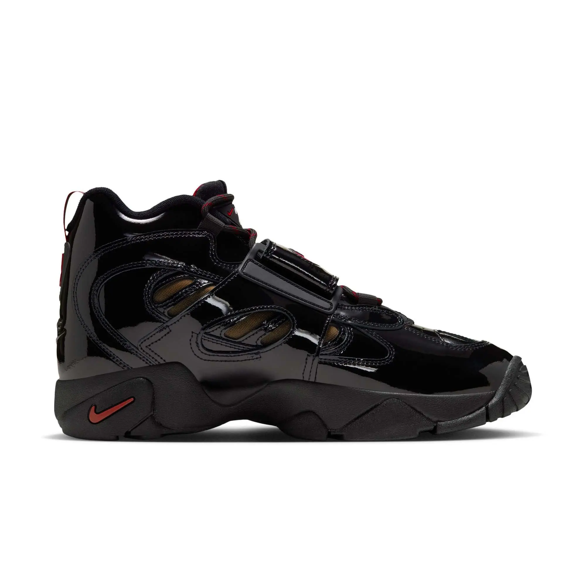 Nike Air Diamond Turf II "Cincy" Men's Shoe - BLACK/GYM RED/METALLIC GOLD