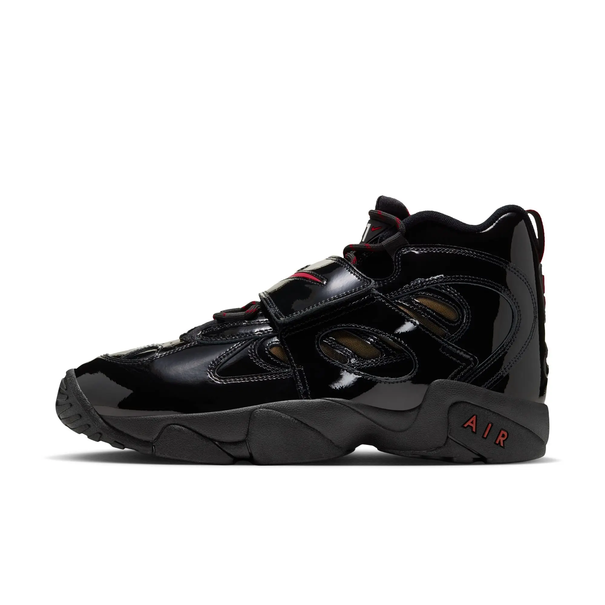 Nike Air Diamond Turf II "Cincy" Men's Shoe - BLACK/GYM RED/METALLIC GOLD