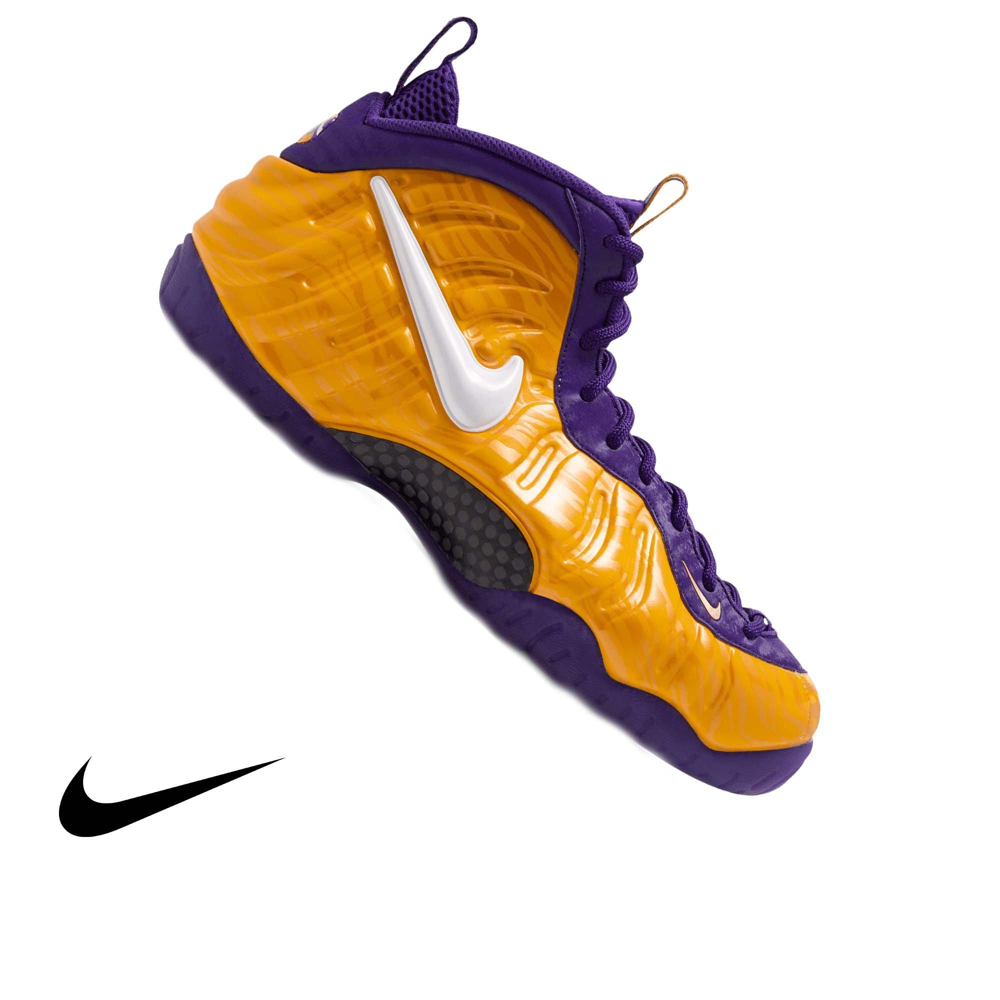 Nike Air Foamposite Pro "LSU" Men's Shoe - UNIVERSITY GOLD/WHITE