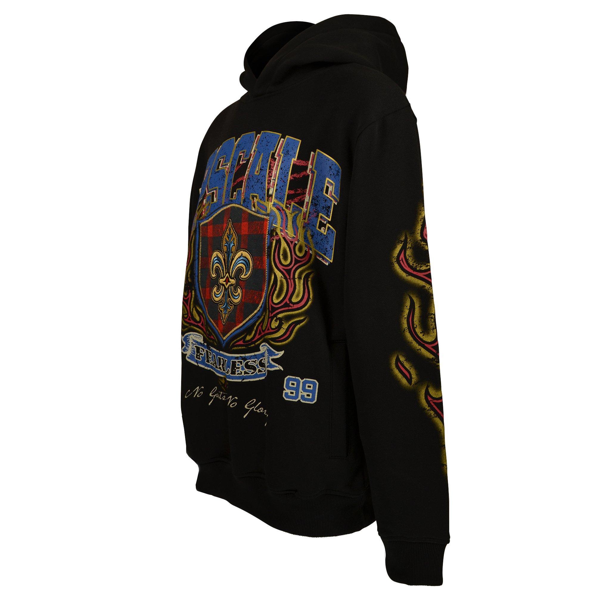HO26 MULTI ACID WASH HOODIE - BLACK