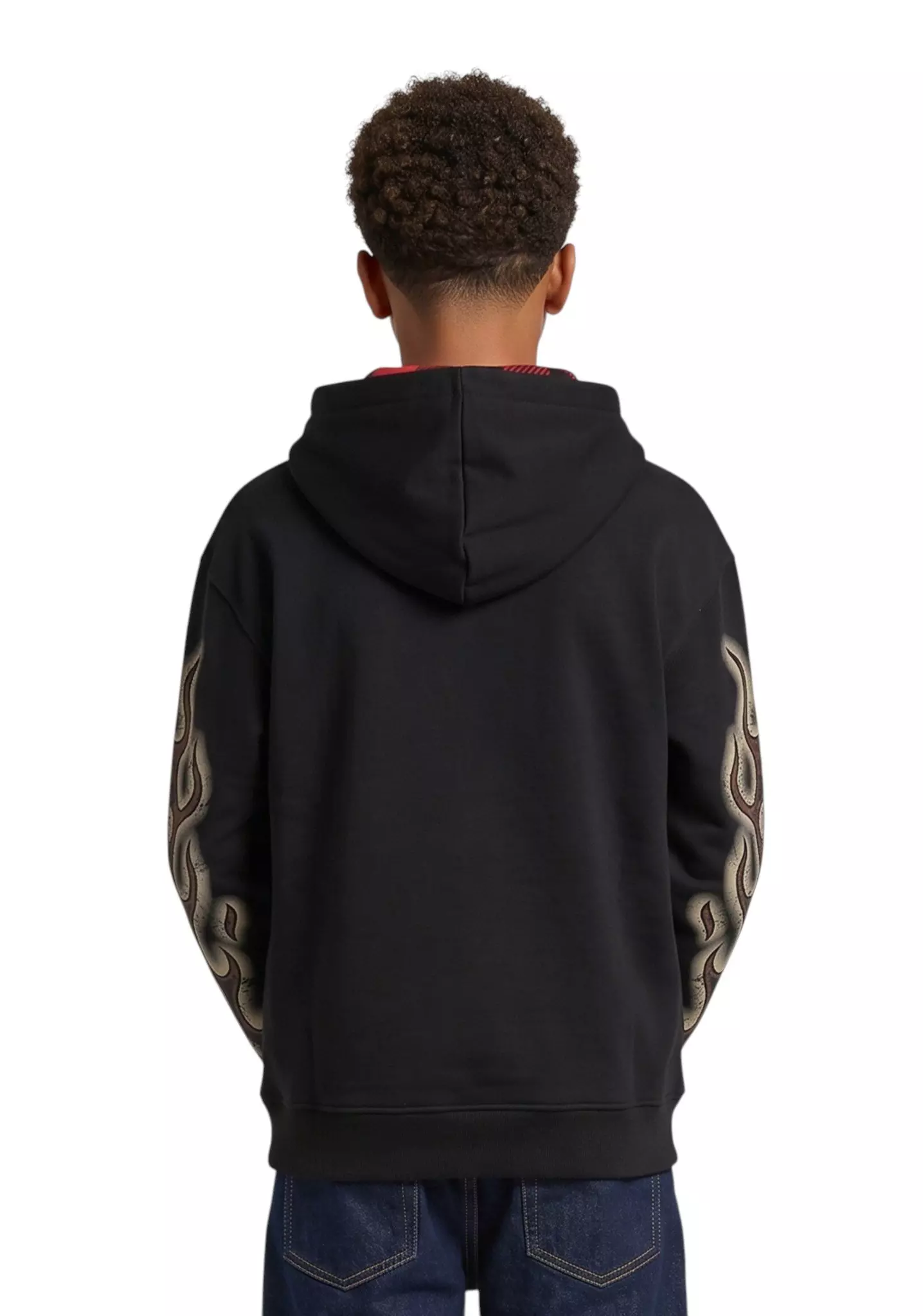 HO26 MULTI ACID WASH HOODIE - BLACK