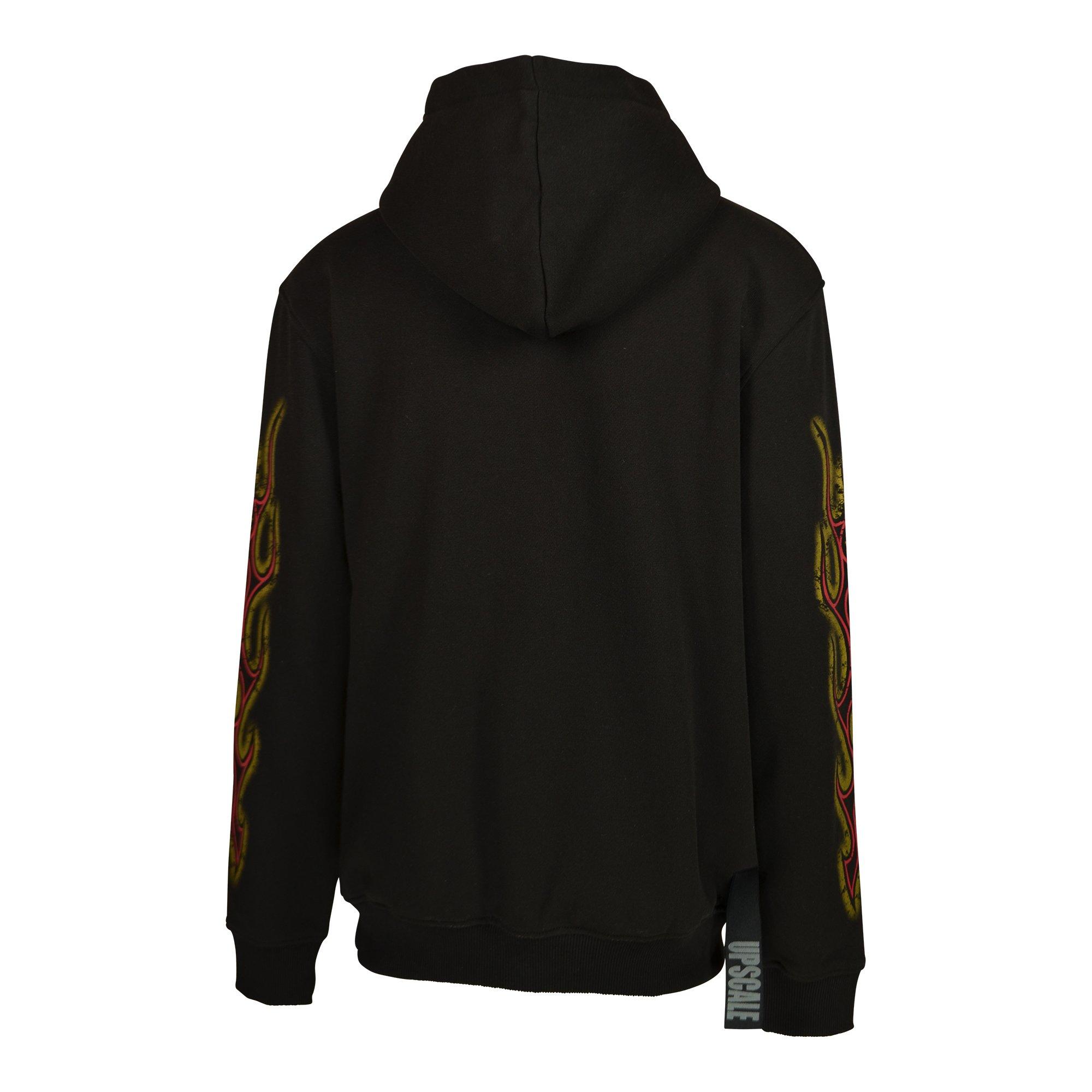 HO26 MULTI ACID WASH HOODIE - BLACK