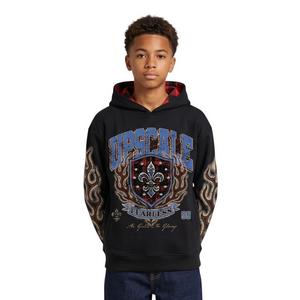 HO26 MULTI ACID WASH HOODIE - BLACK