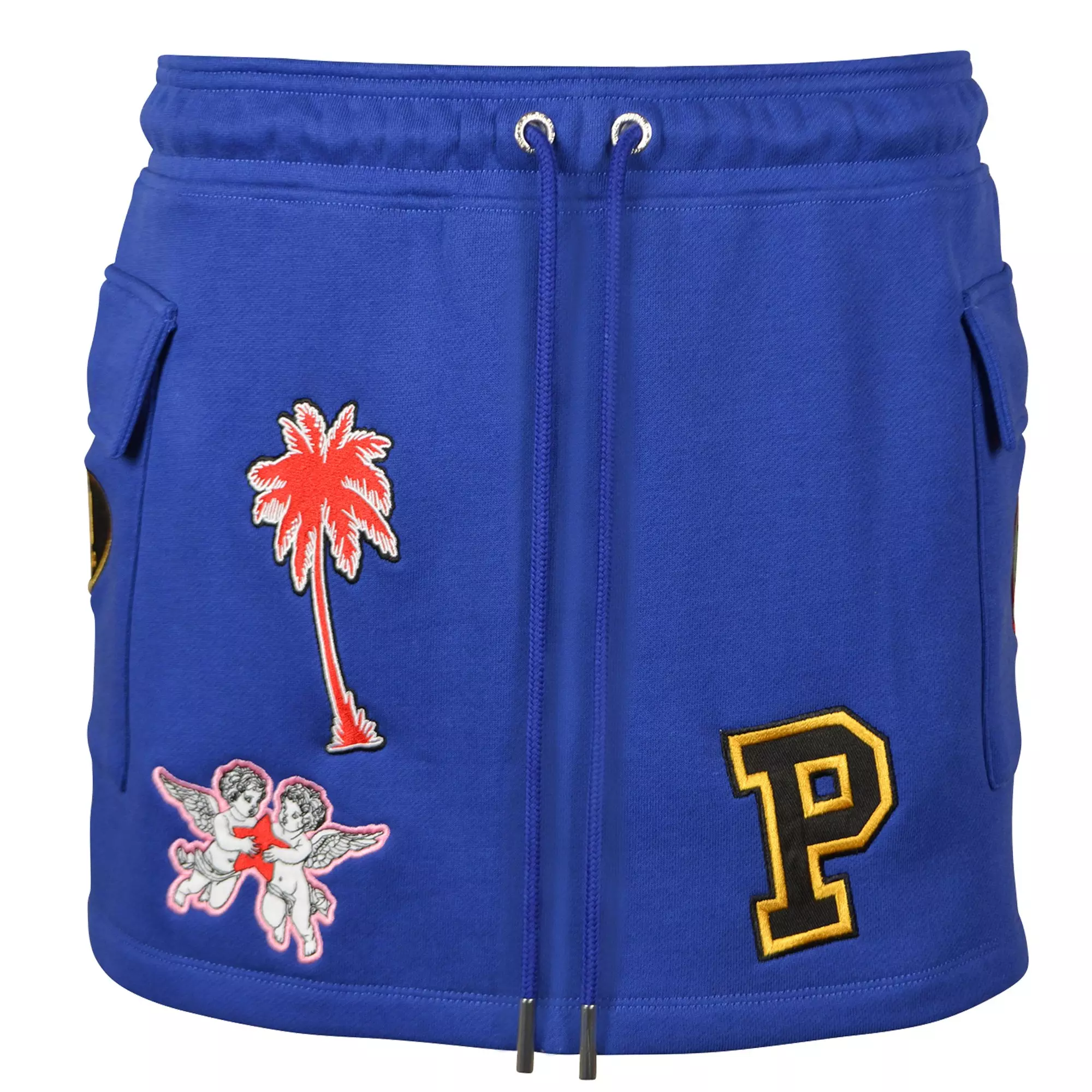 FA26 PLAY PATCHWORK FLC SKIRT - BLUE