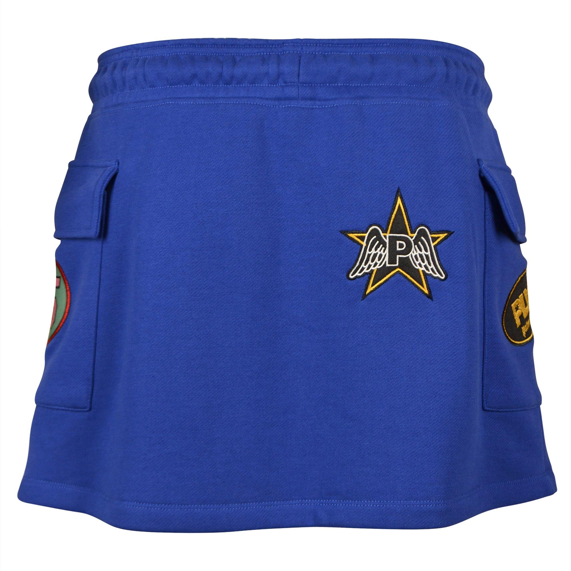 FA26 PLAY PATCHWORK FLC SKIRT - BLUE