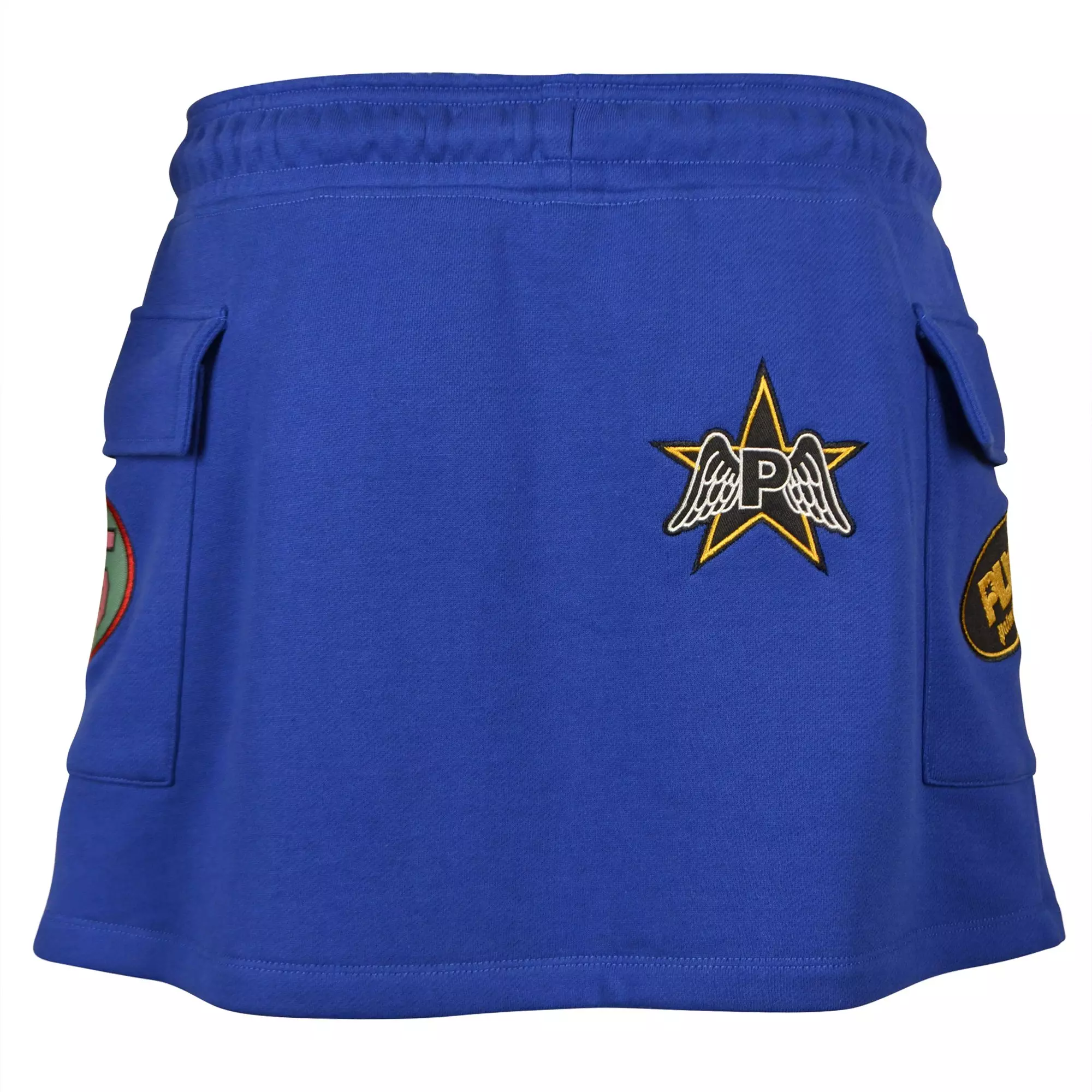 FA26 PLAY PATCHWORK FLC SKIRT - BLUE