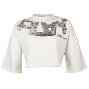 FA26 PLAY DROP SHOULDER CROP TEE - WHITE/BLACK