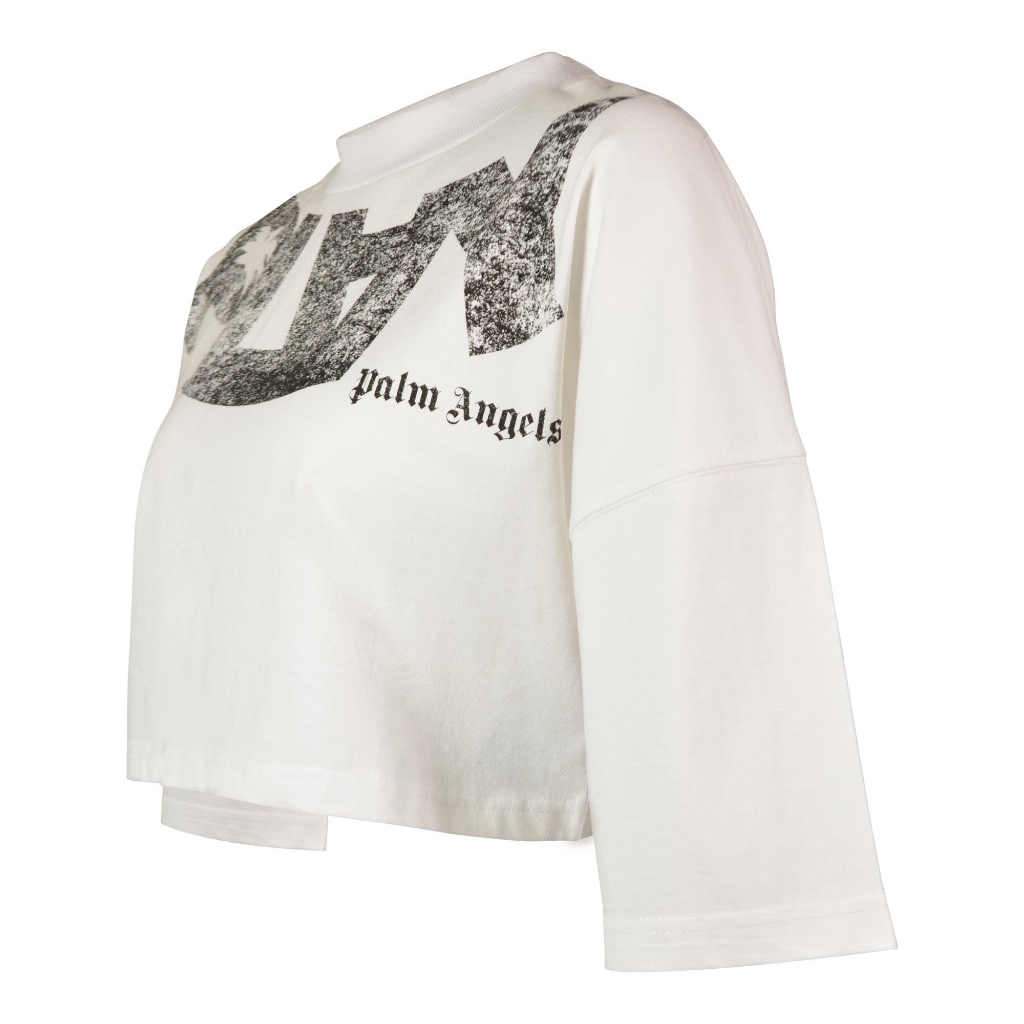 FA26 PLAY DROP SHOULDER CROP TEE - WHITE/BLACK