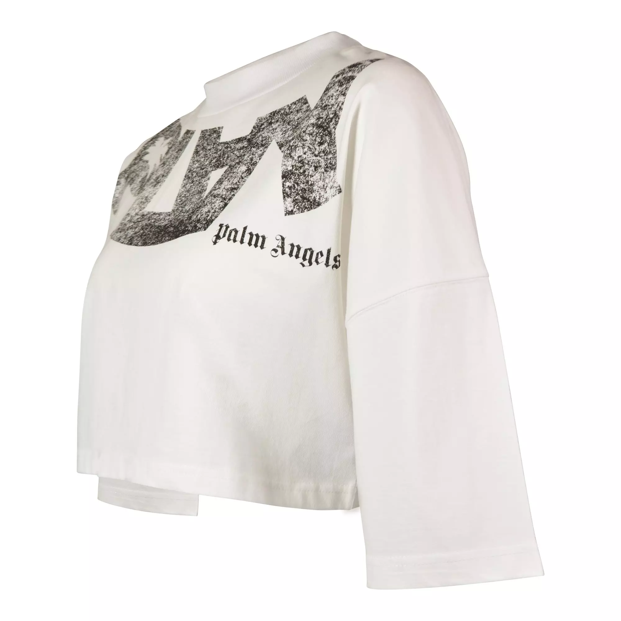 FA26 PLAY DROP SHOULDER CROP TEE - WHITE/BLACK