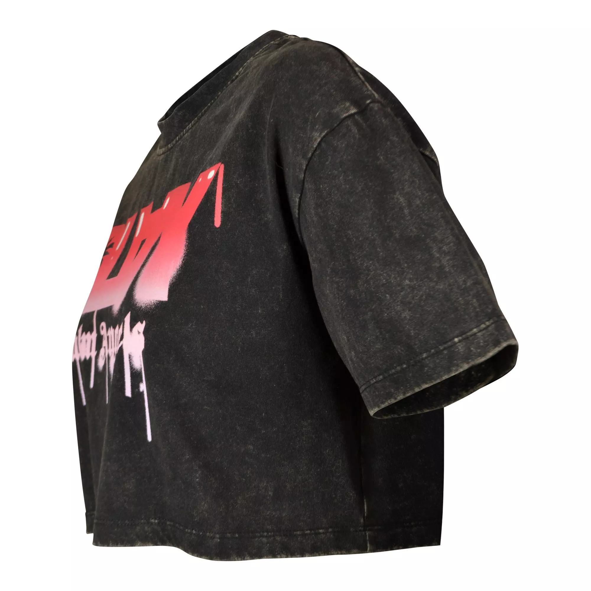 FA26 PLAY SPRAY PAINT ANGEL TEE - BLACK/RED/BLUE