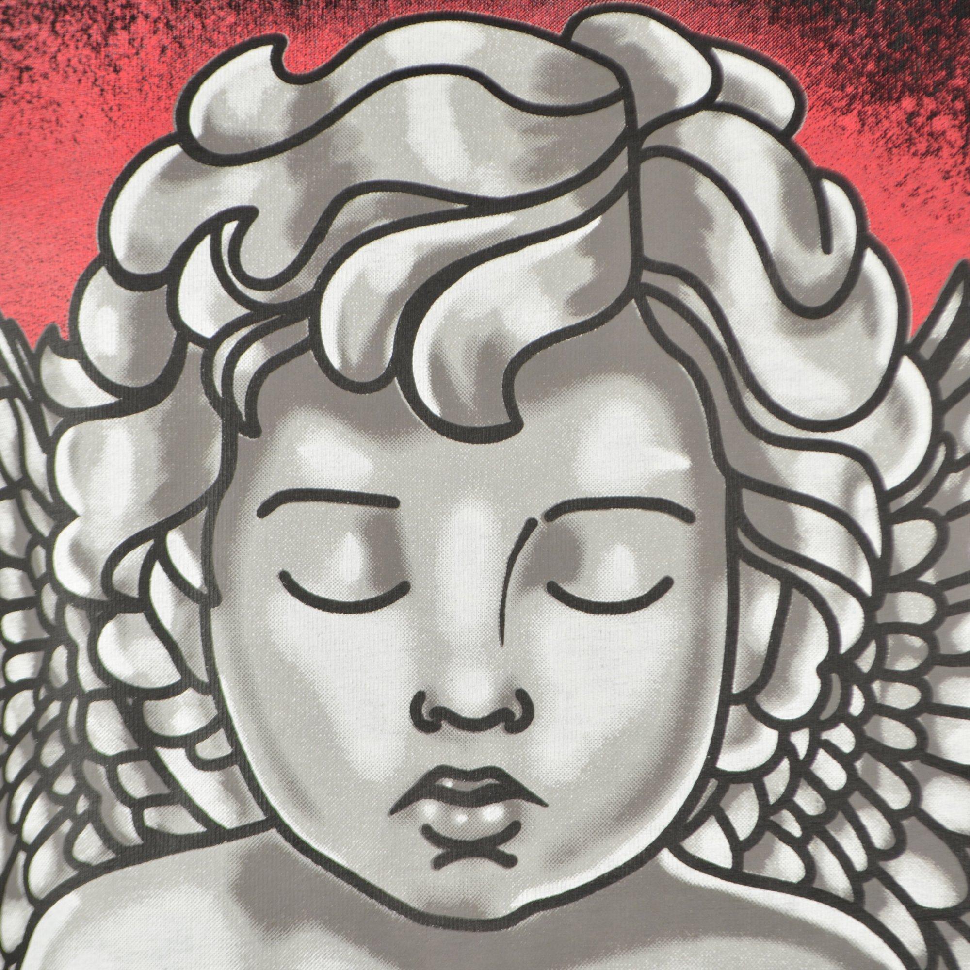 FA26 PLAY SPRAY PAINT ANGEL TEE - BLACK/RED/BLUE
