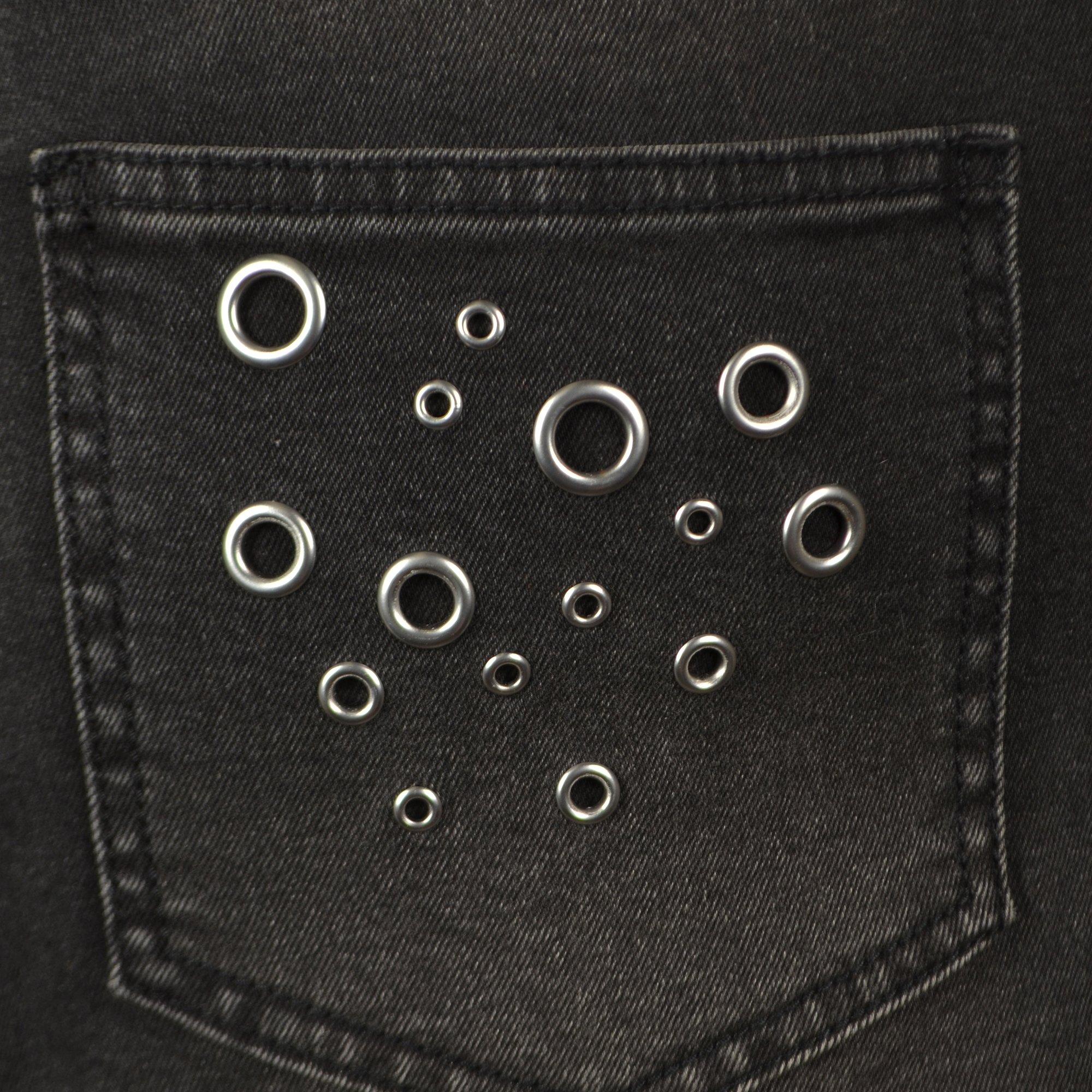 FA26 PLAY GROMET DENIM SKIRT - BLACK WASH DENIM