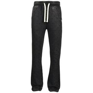 WASHED RHINESTONE STACKED PNT BLACK - BLACK