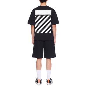L/AB c/o Off-White Men's Diagonal Open Hem Shorts - BLACK