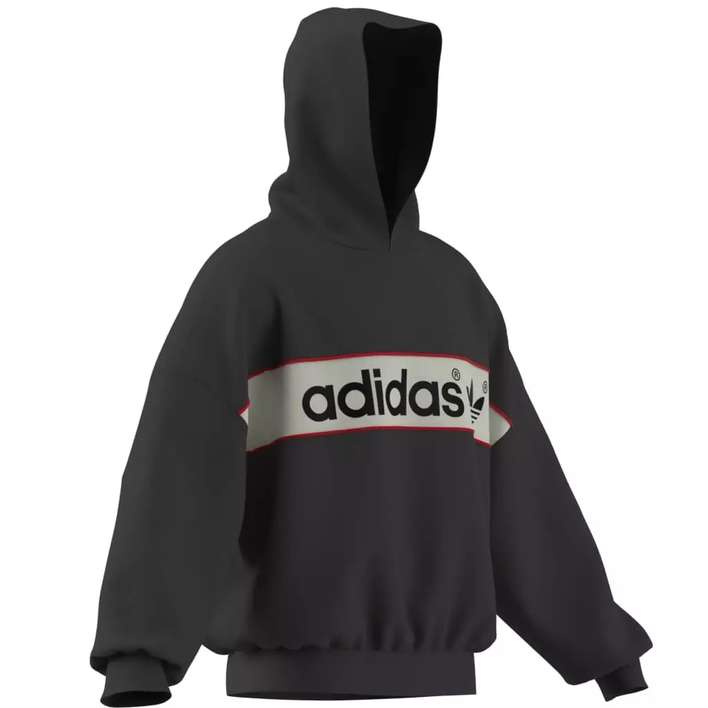 adidas Men's Blocked Signature Hoodie - Black - BLACK